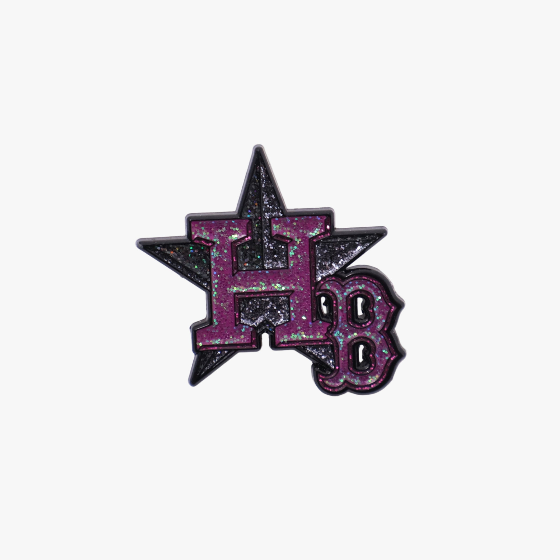 Purple Black Houston Boston Graphic Pin