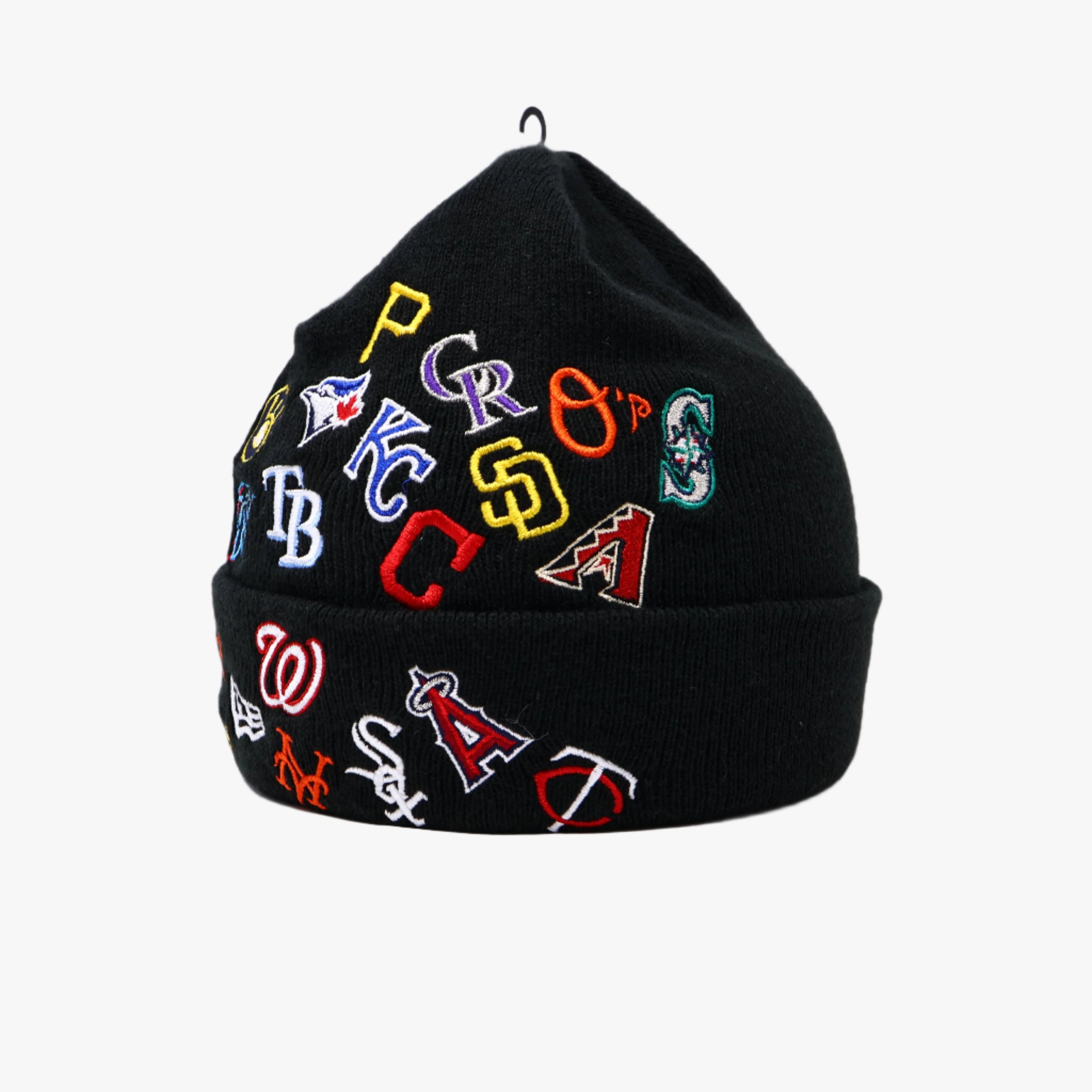 NWT MLB Logos Black Beanie New Era Unisex Mens Womens Ski Cap Warm Knit