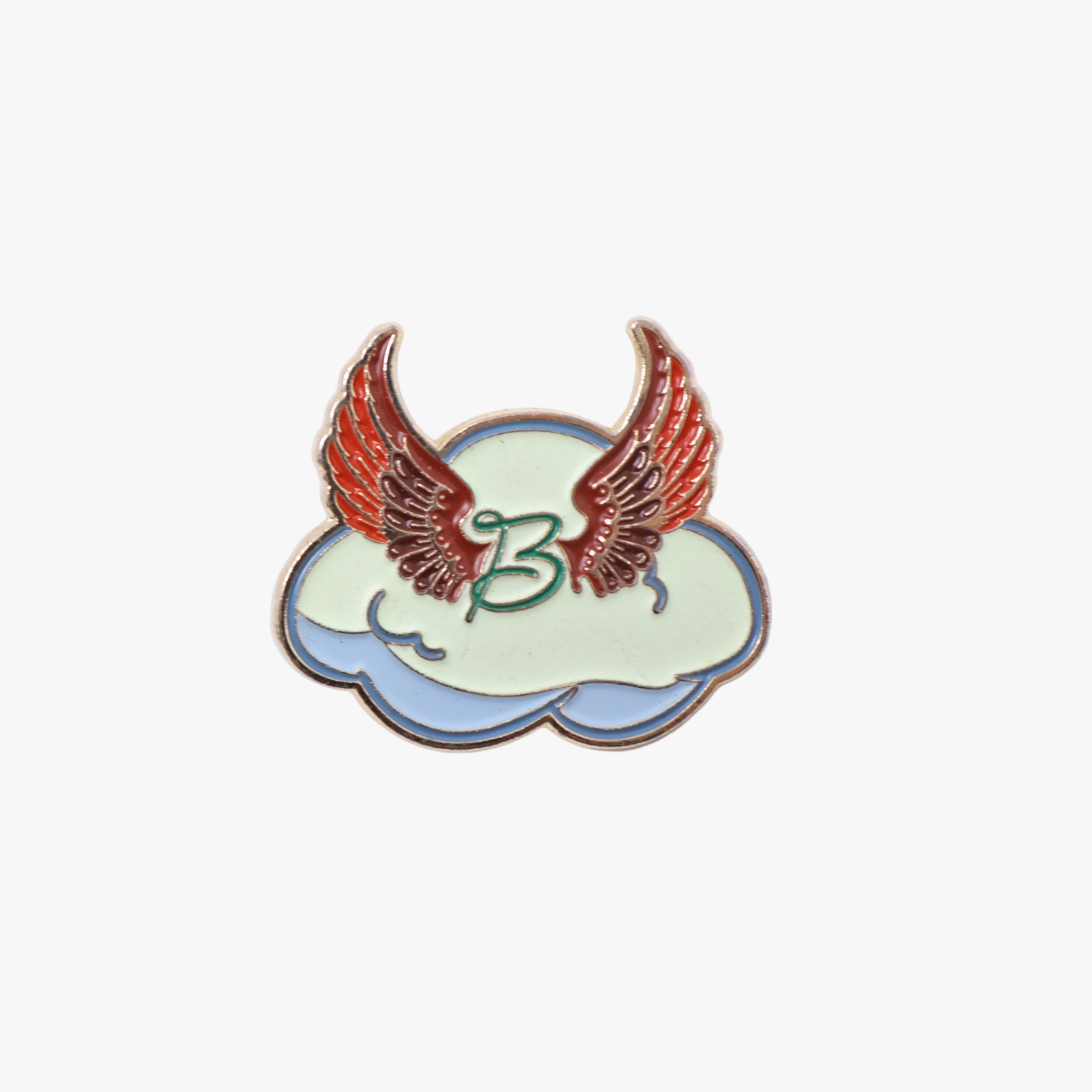 Blue Cloud with wings Graphic Pin
