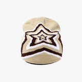 Y2K Star Beanie Skip Cap Warm Simple Dope Design
