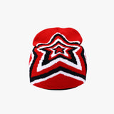 Y2K Star Beanie Skip Cap Warm Simple Dope Design