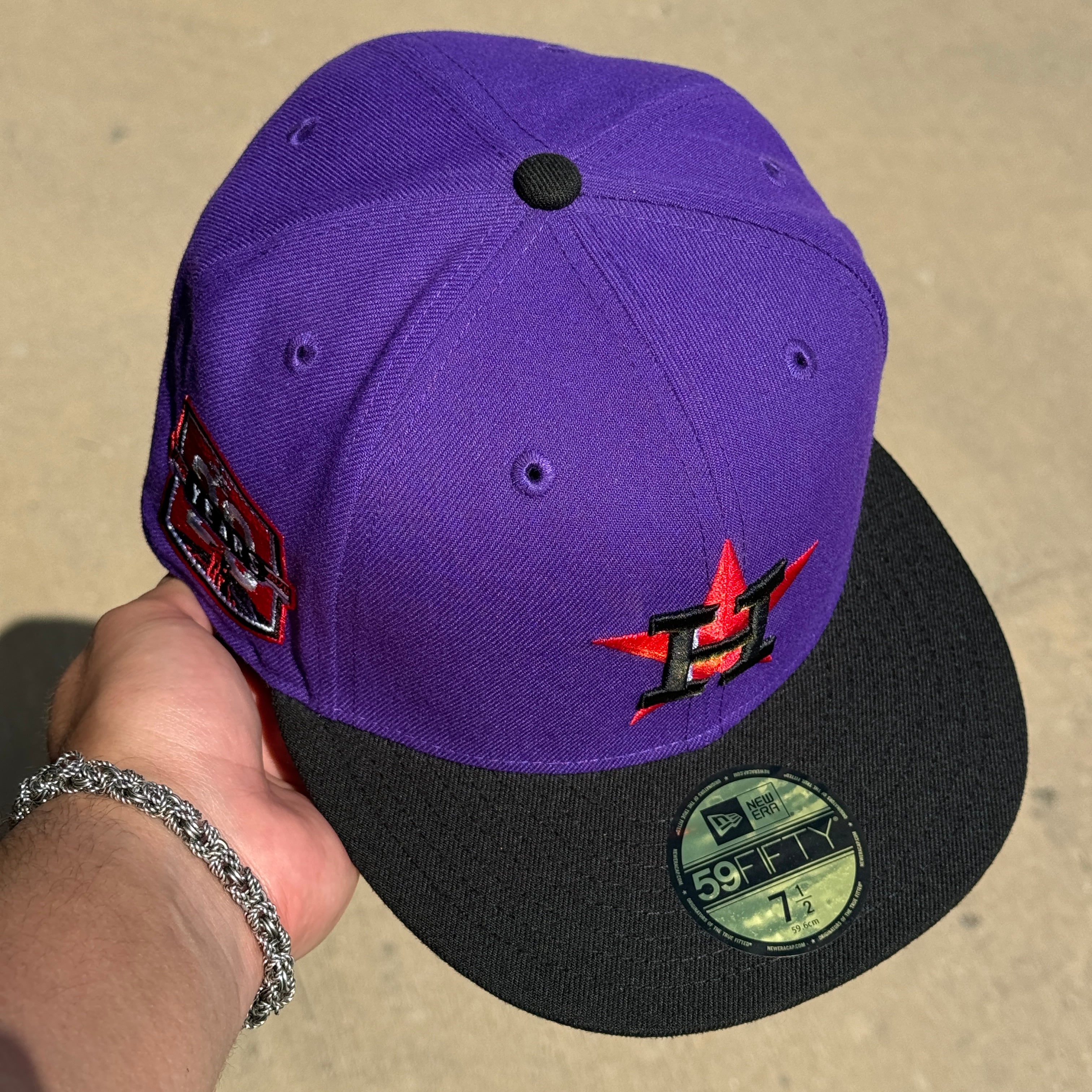 NEW 1/2 Purple Houston Astros 20 Years 59fifty New Era Fitted Hat Cap