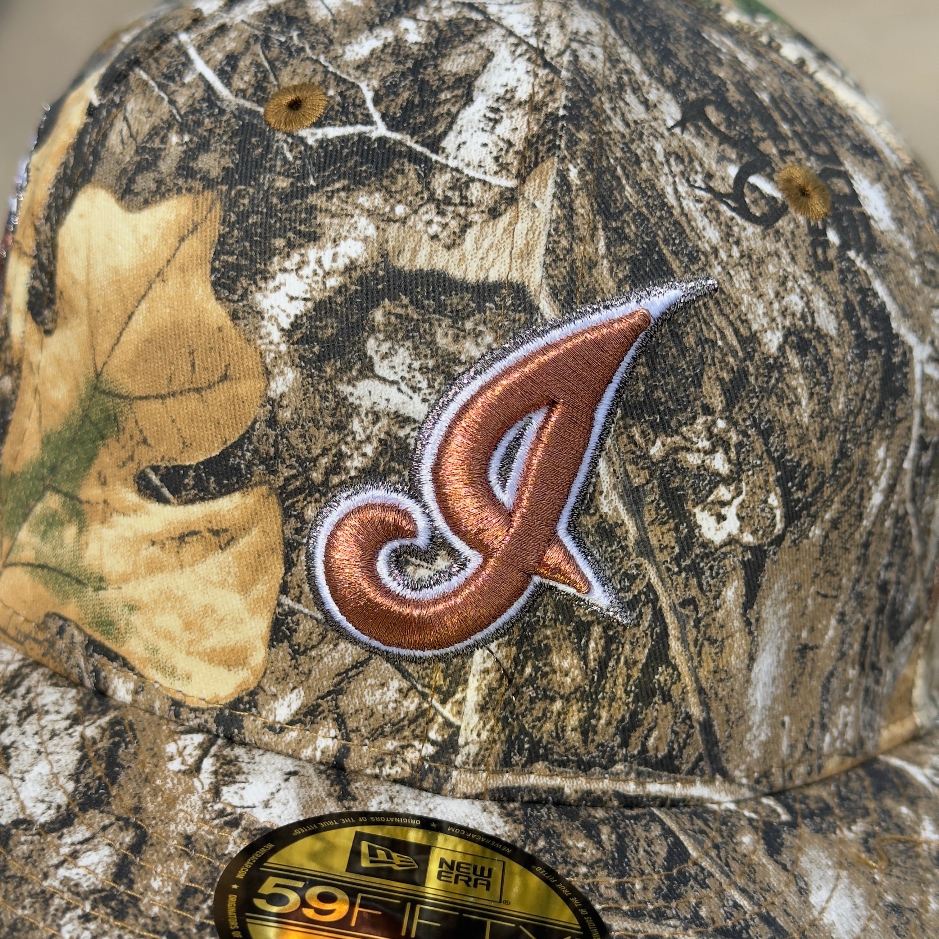 7 3/8 Camo Realtree Cleveland Indians Guardians Jacobs Field 59fifty New Era Fitted Cap