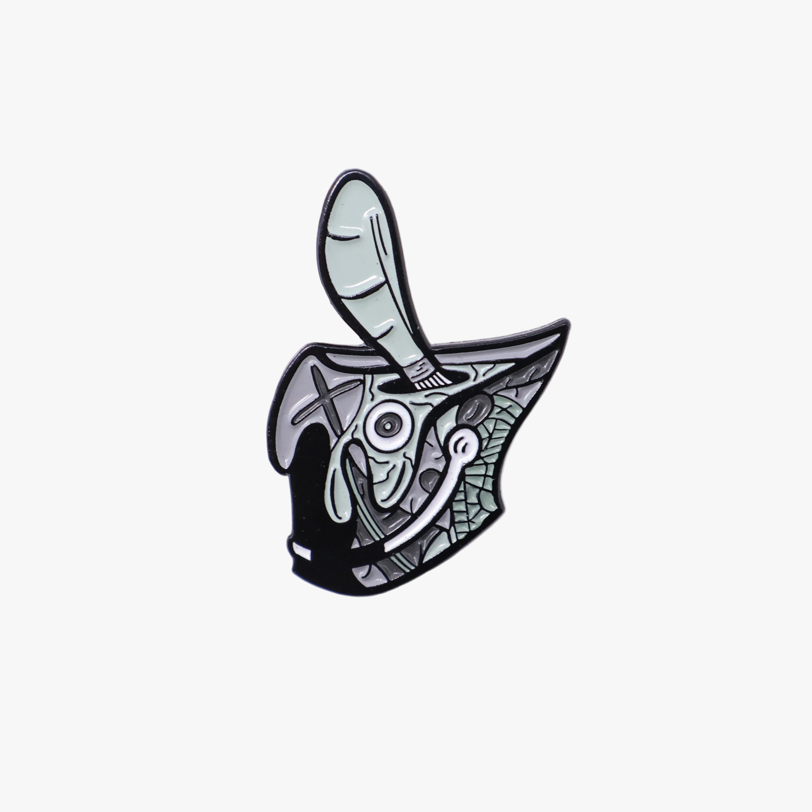 UmbrellaHeights Gray Kaws Bucket Graphic Pin