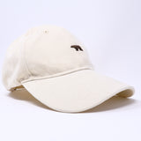 Cute Embroidered Bear Hat Simple Baseball Cap Adjustable Dad Soft