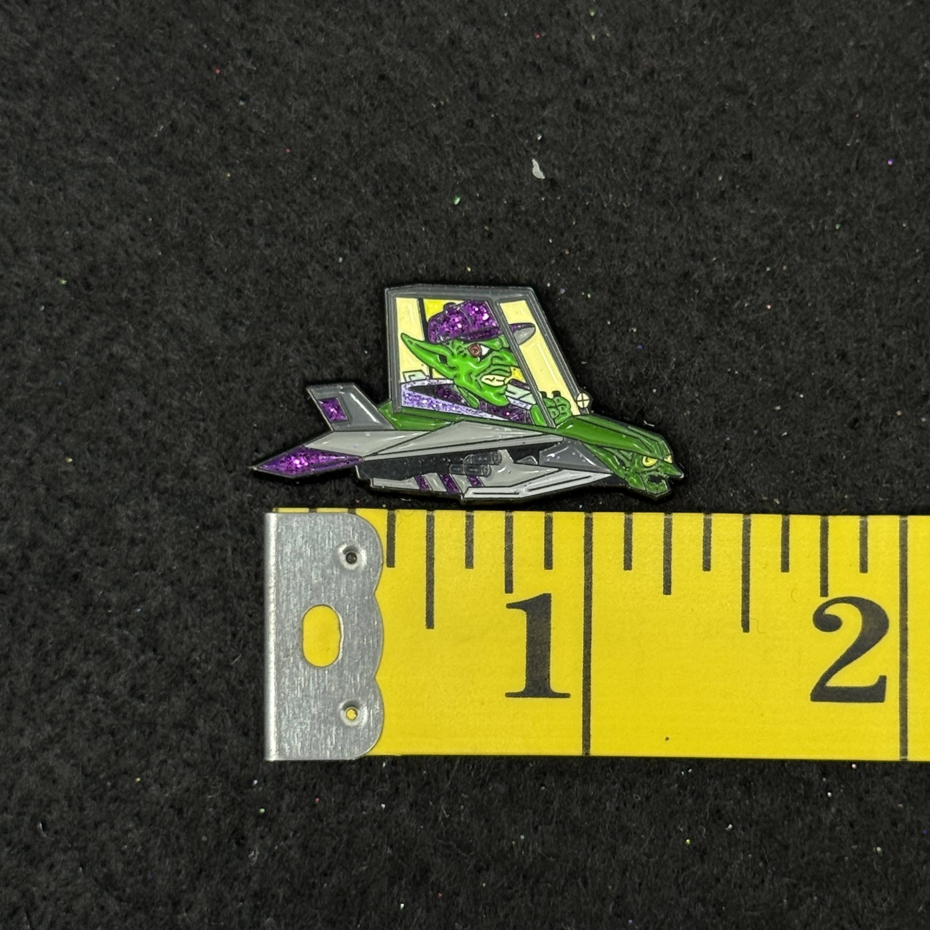 Green Goblin in UFO Graphic Pin