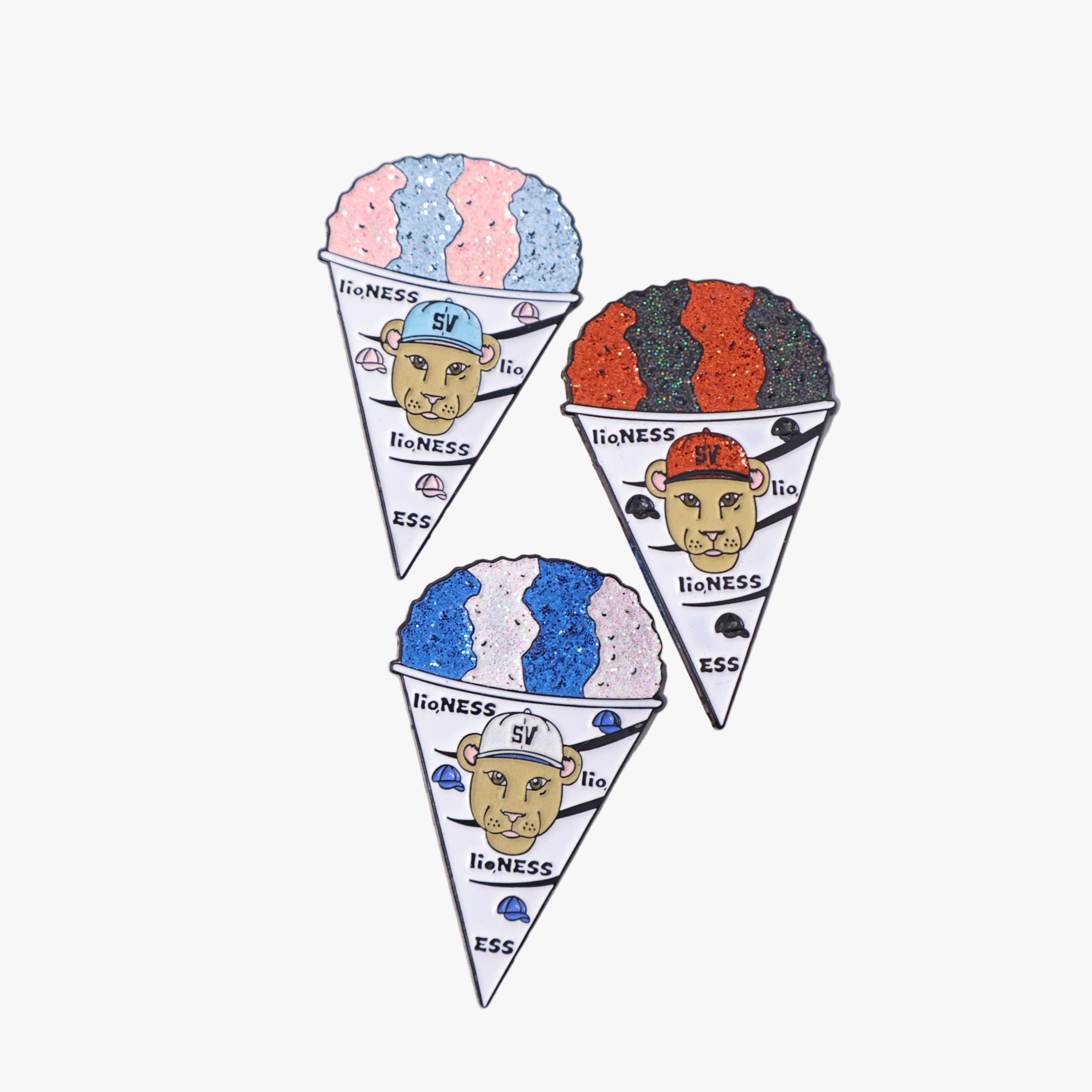 Lioness Snow Cone Graphic Pin