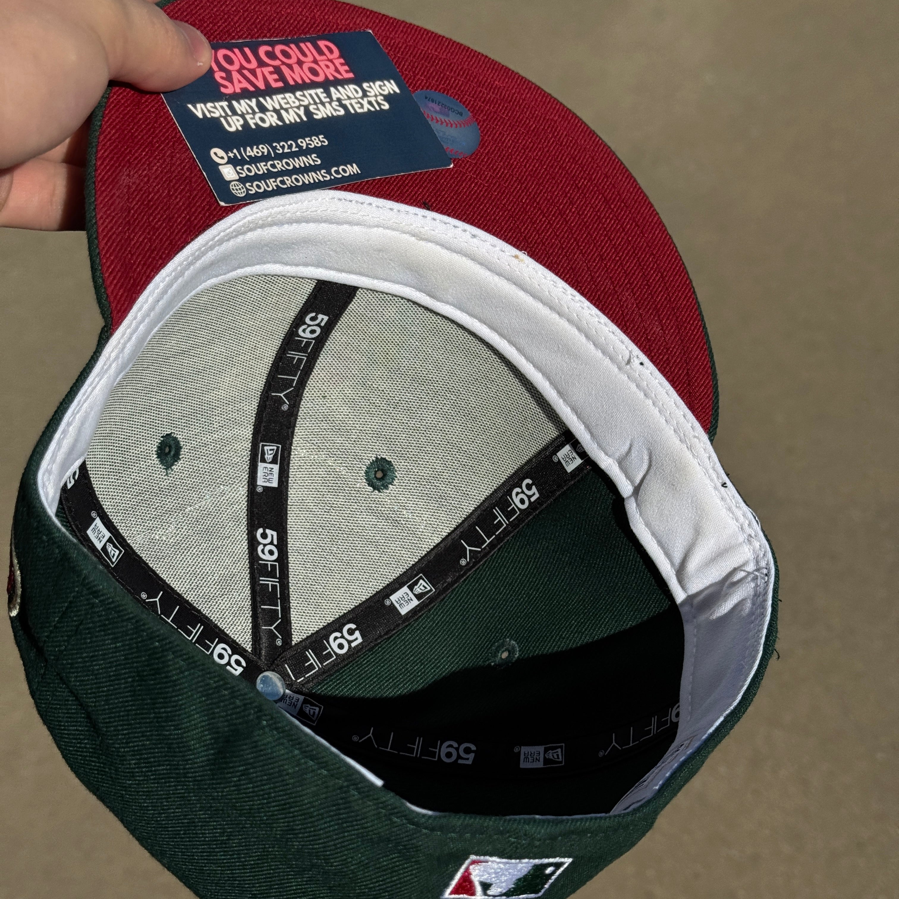 USED 5/8 Green Minnesota Twins Fifty Season 59fifty New Era Fitted Hat Cap