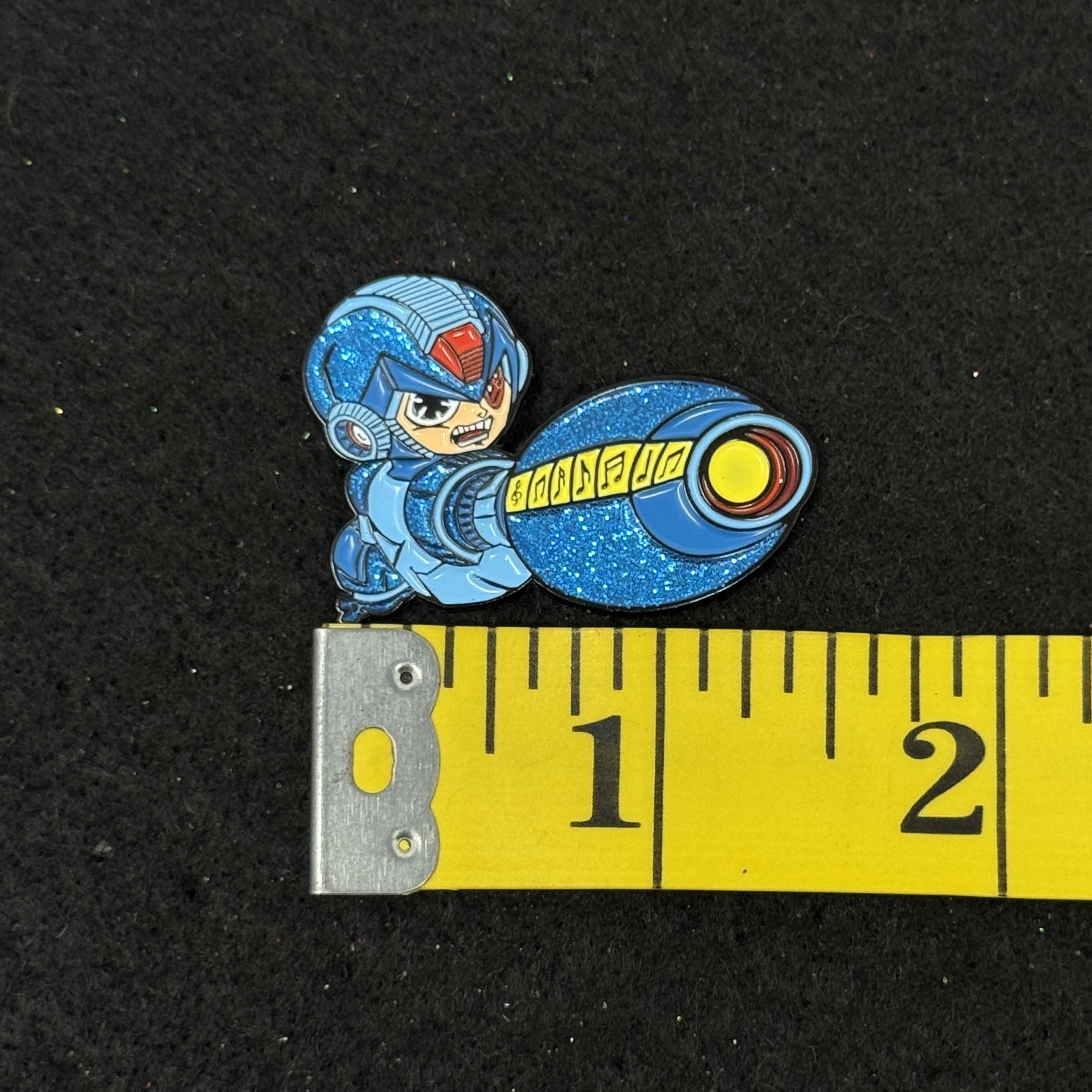 Blue Megaman Tape Graphic Pin