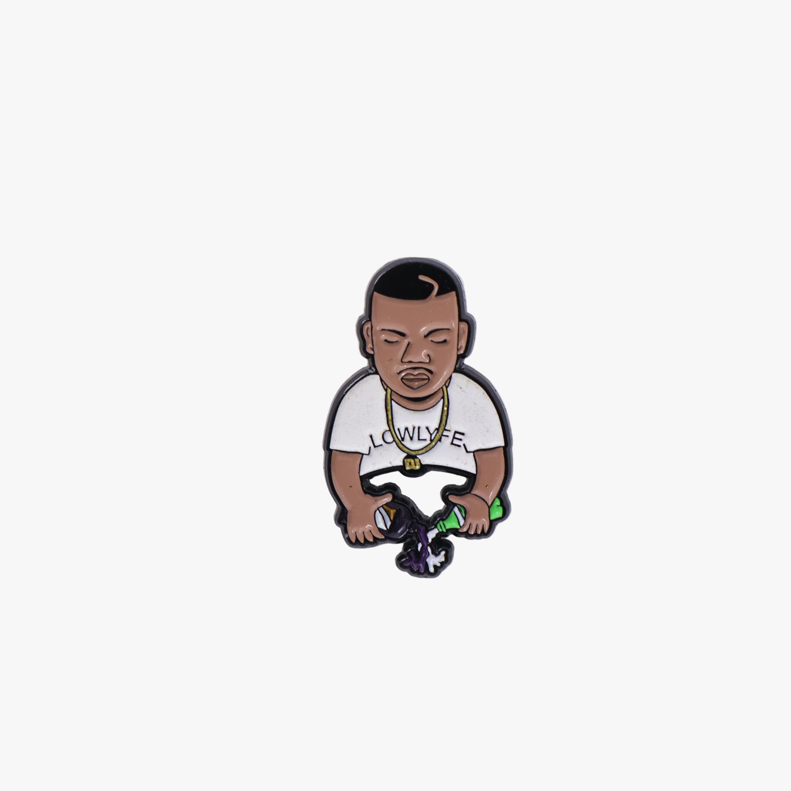 Lowlyfe Pouring up  Lean Houston Graphic Pin