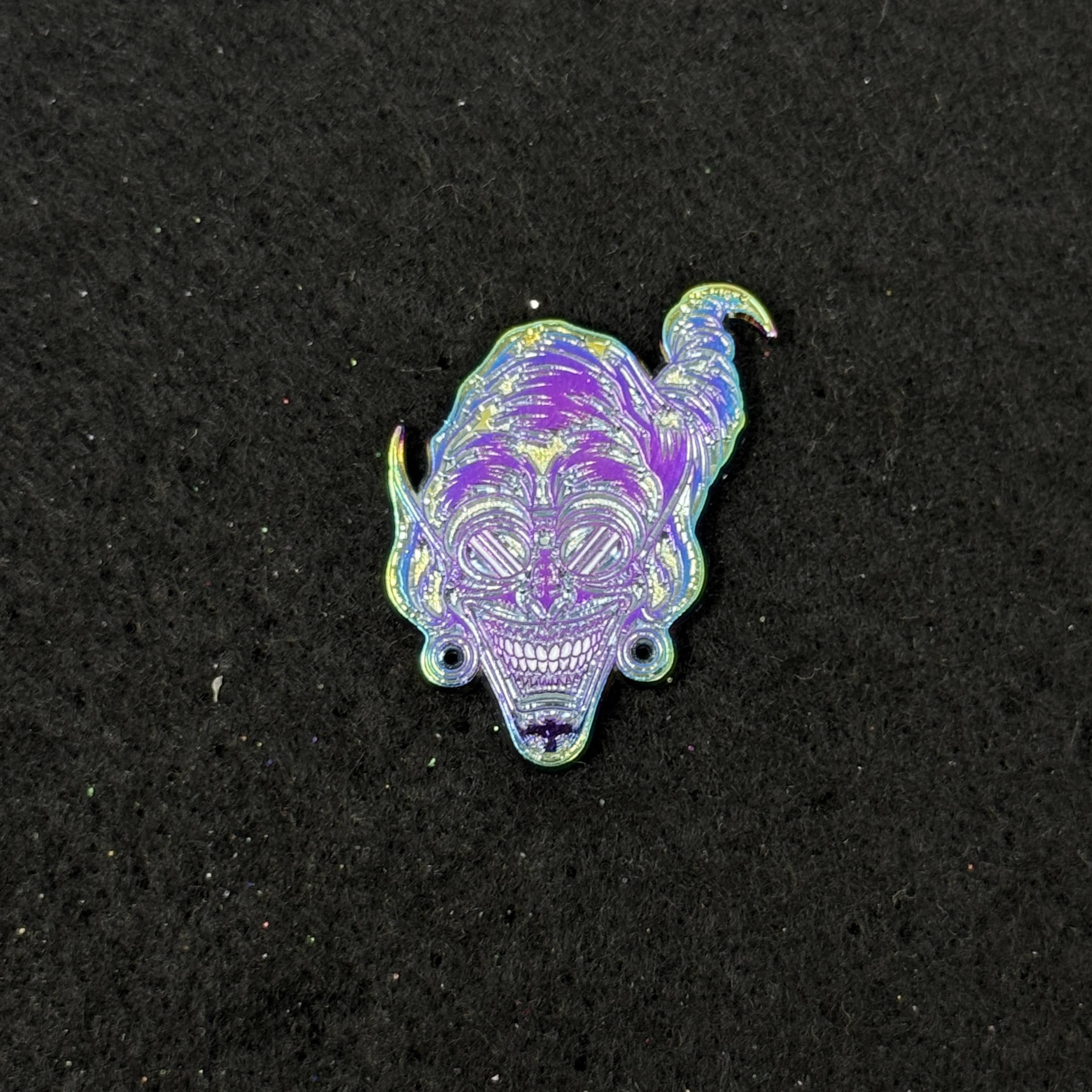Irisidescent plating Goblin Graphic Pin