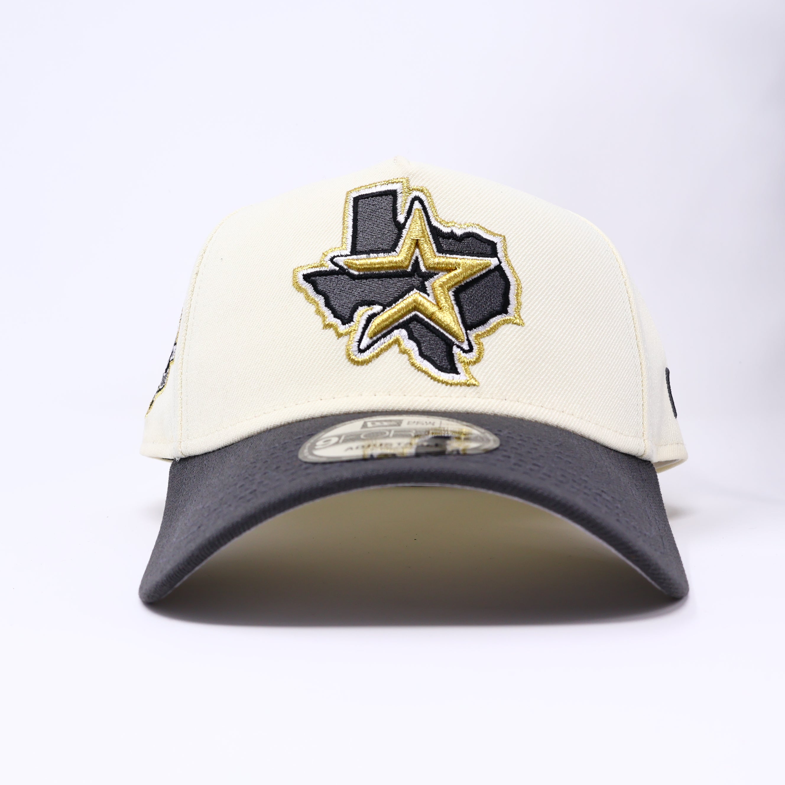 NWT Chrome Houston Astros 45th Anniversary 9Forty A-Frame New Era Adjustable Snapback Hat 5 Panel