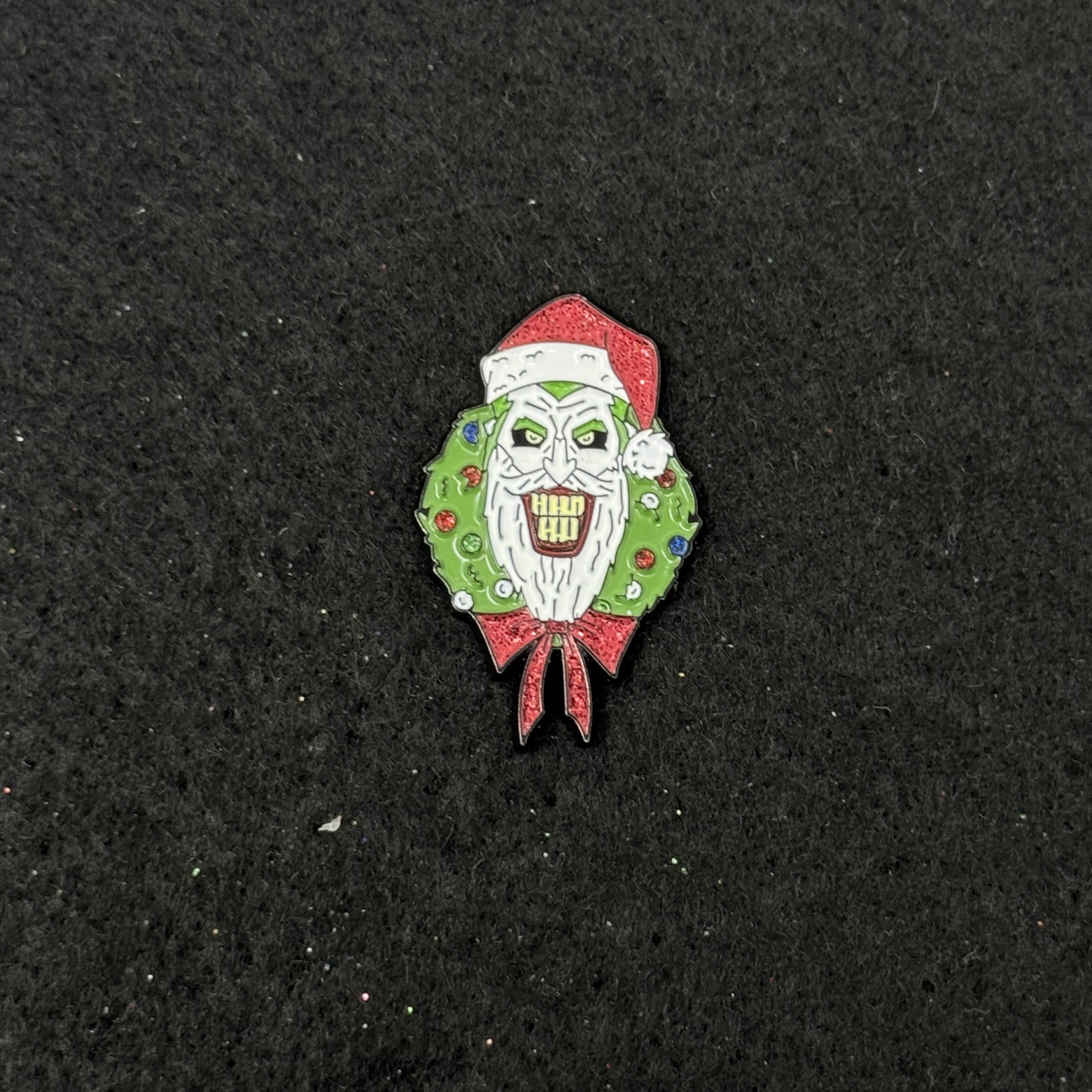 Joker Santa Graphic Pin