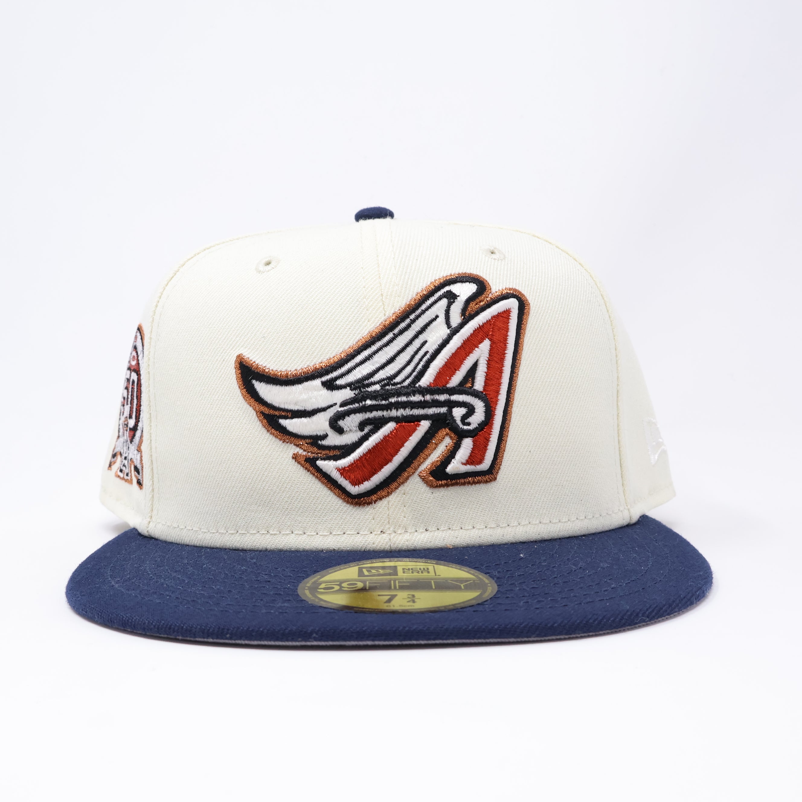 NWT  3/4 Chrome Los Angeles Angels 50th Anniversary 59fifty New Era Fitted Hat Cap