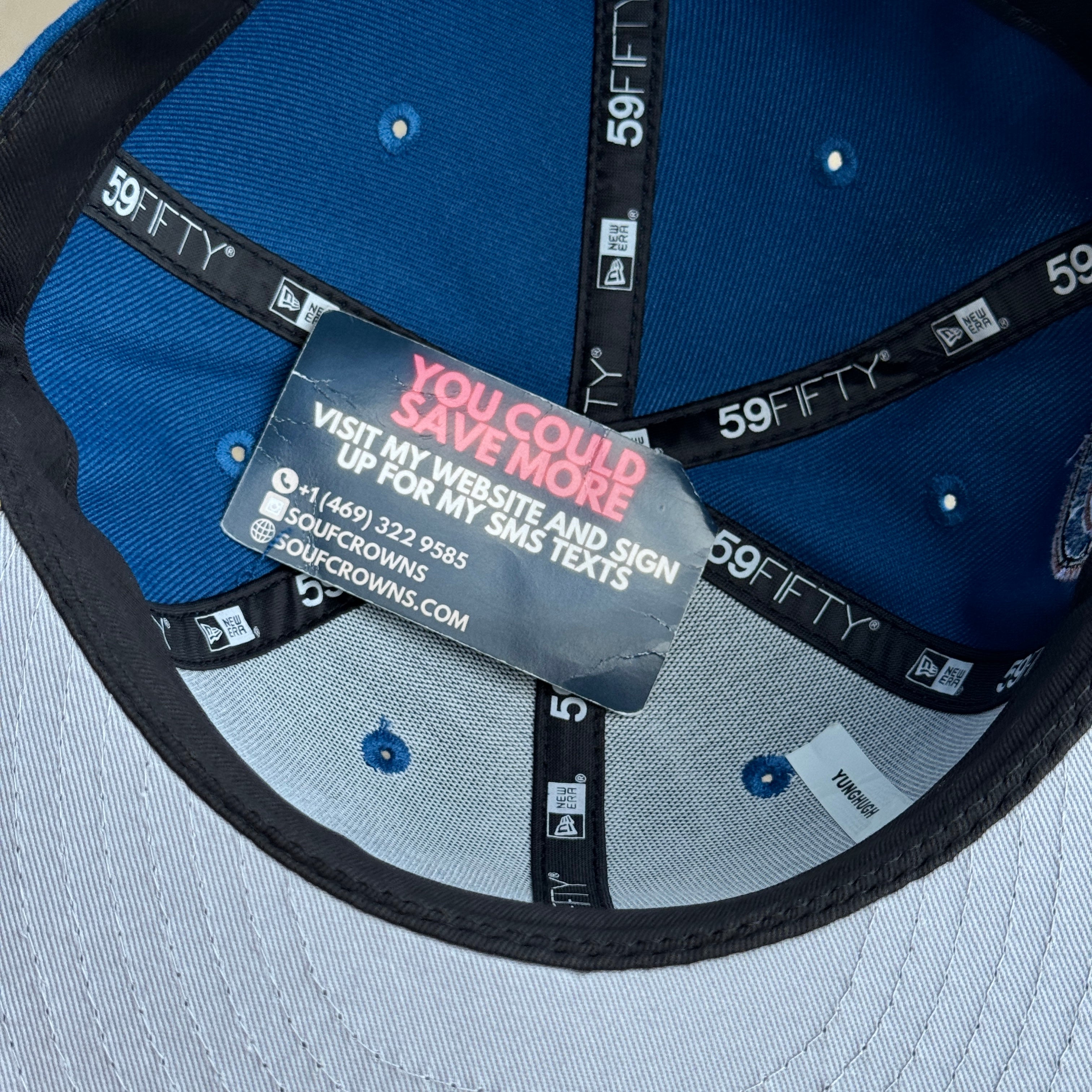 NEW 5/8 Blue Washington Nationals 2008 Inaugural Season 59fifty New Era Fitted Hat Cap