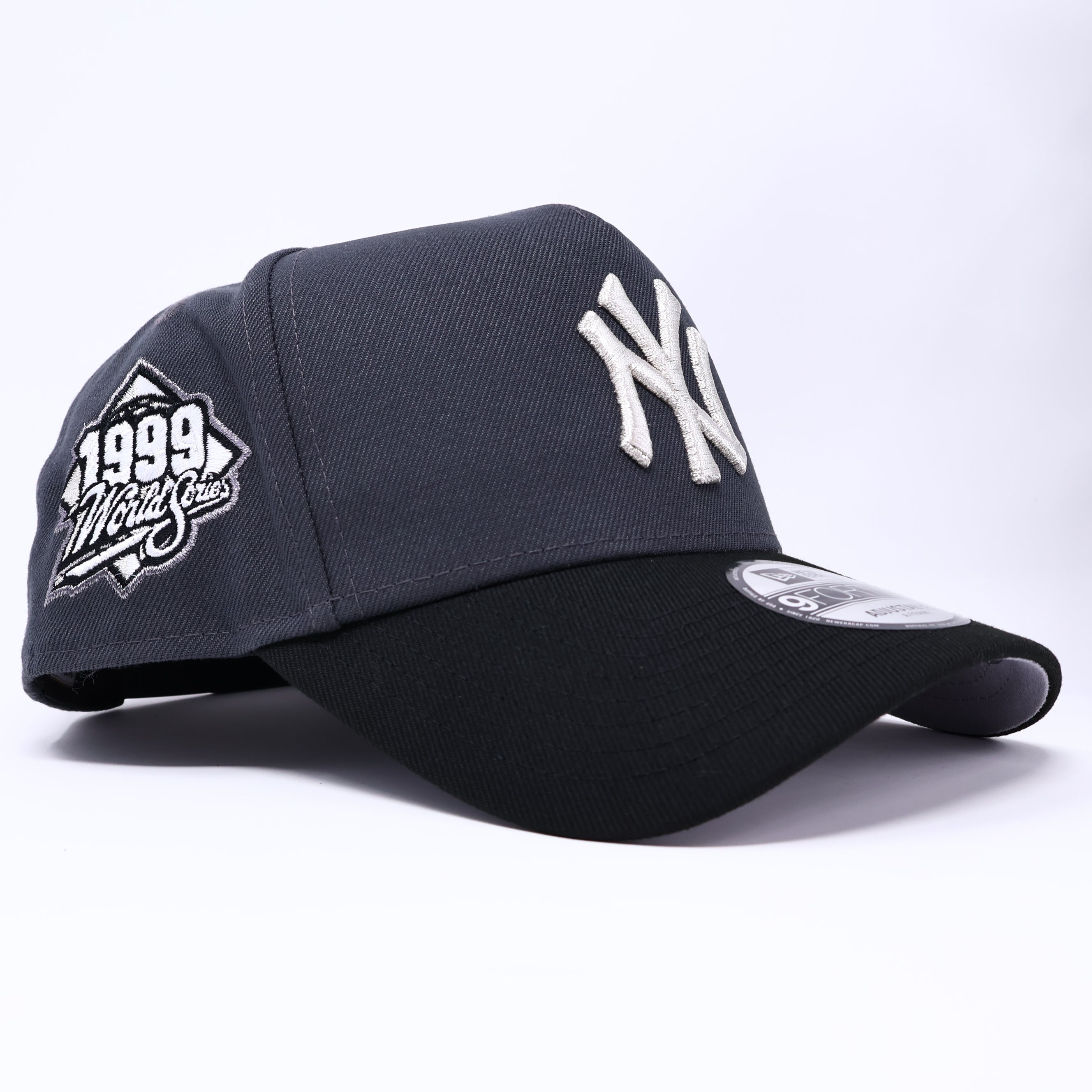 NWT Gray New York Yankees 1999 World Series 9Forty A-Frame New Era Adjustable Snapback Hat 5 Panel