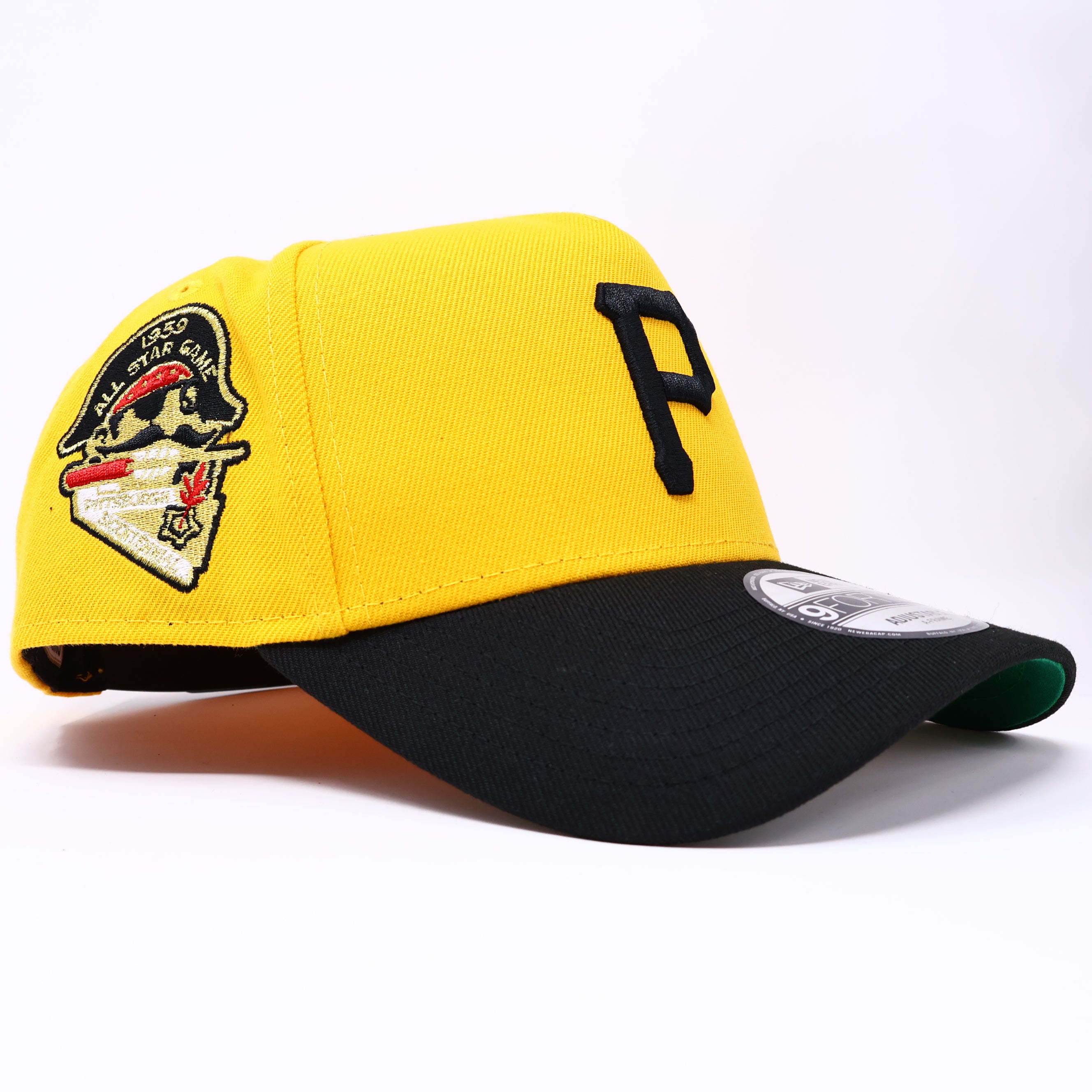 NWT Yellow Pittsburgh Pirates 1959 All Star Game 9Forty A-Frame New Era Adjustable Snapback Hat 5 Panel