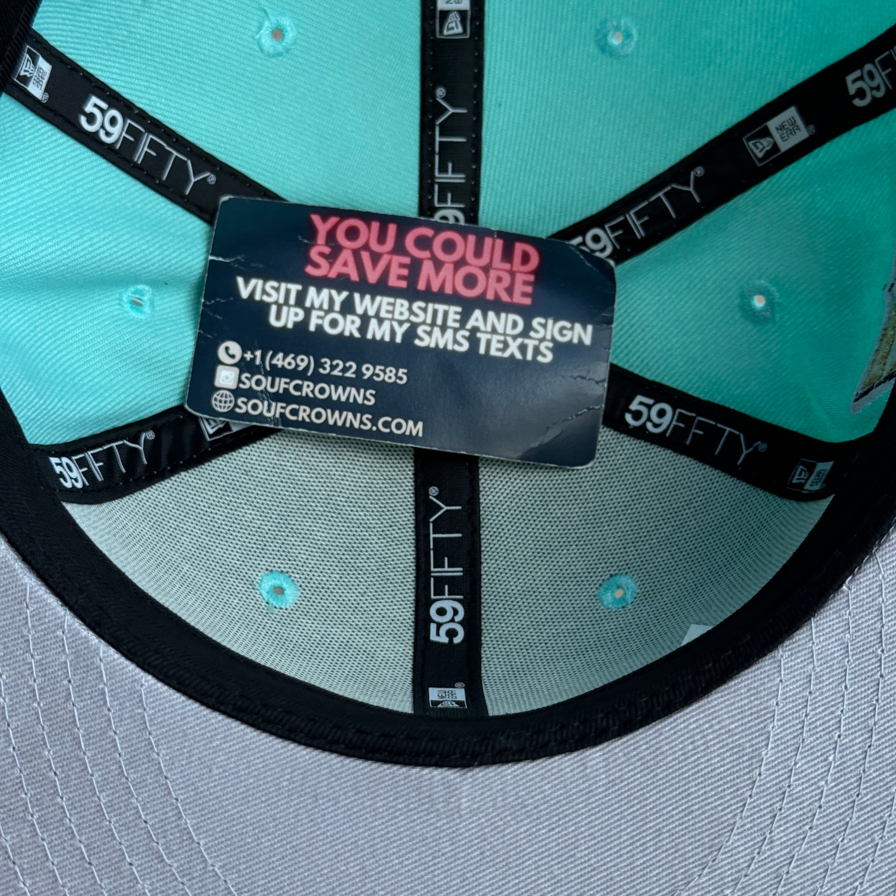 NEW 1/4 Tiffany Blue Colorado Rockies 25th Anniversary 59fifty New Era Fitted Hat Cap