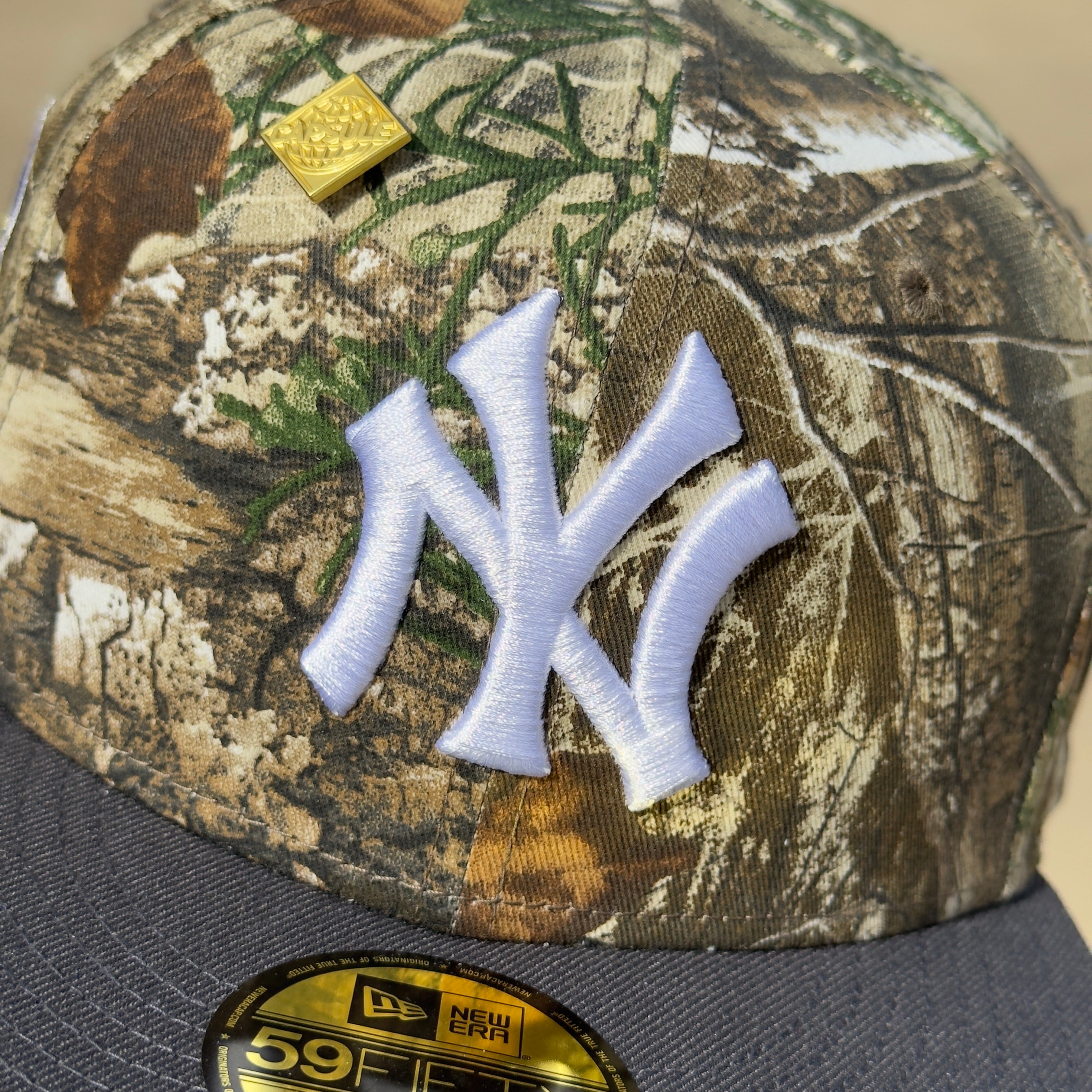 7 1/4 Camo Realtree New York Yankees Hat Stadium 59fifty New Era Fitted Cap Hat