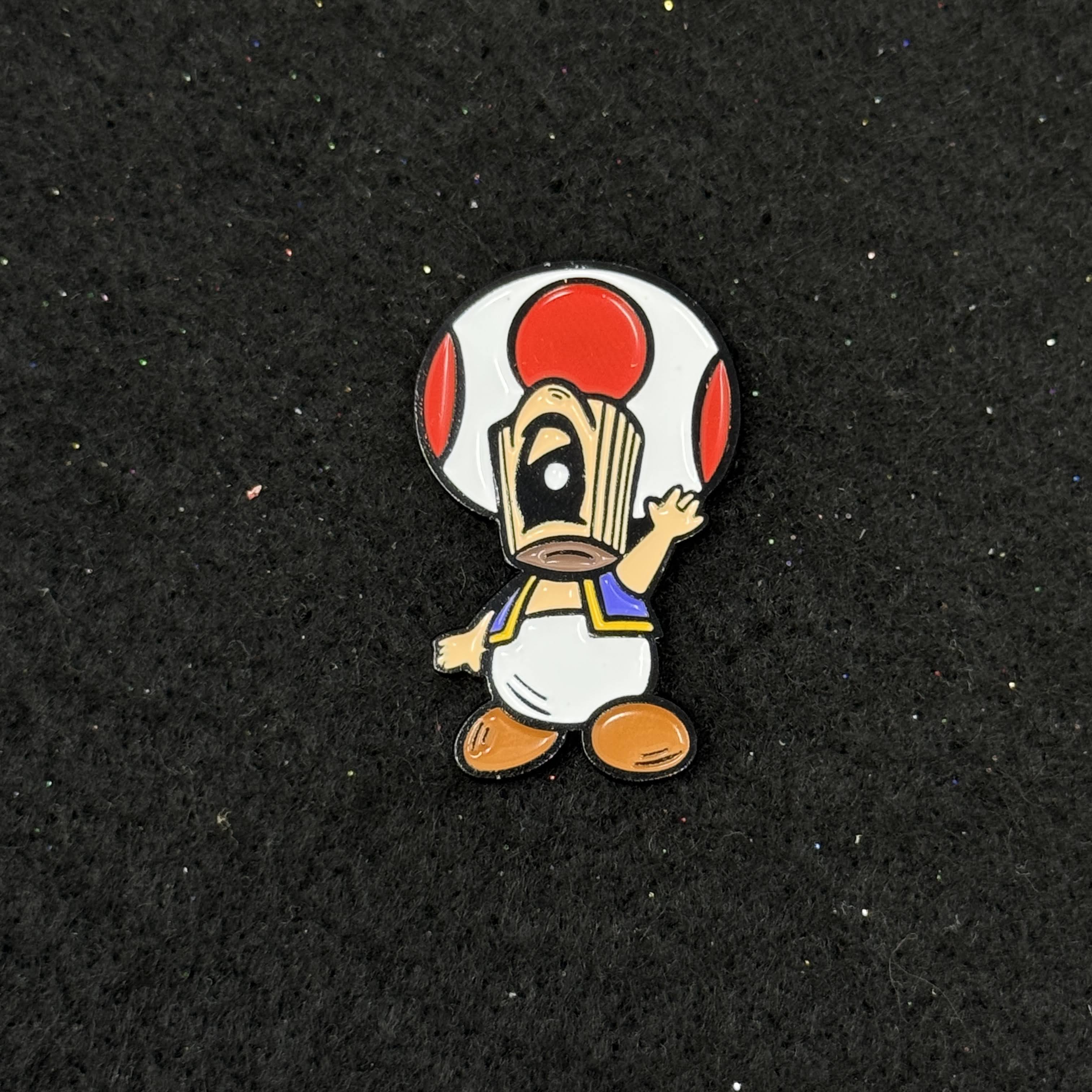Toad Mario Spray Paint Can Graphic Pin