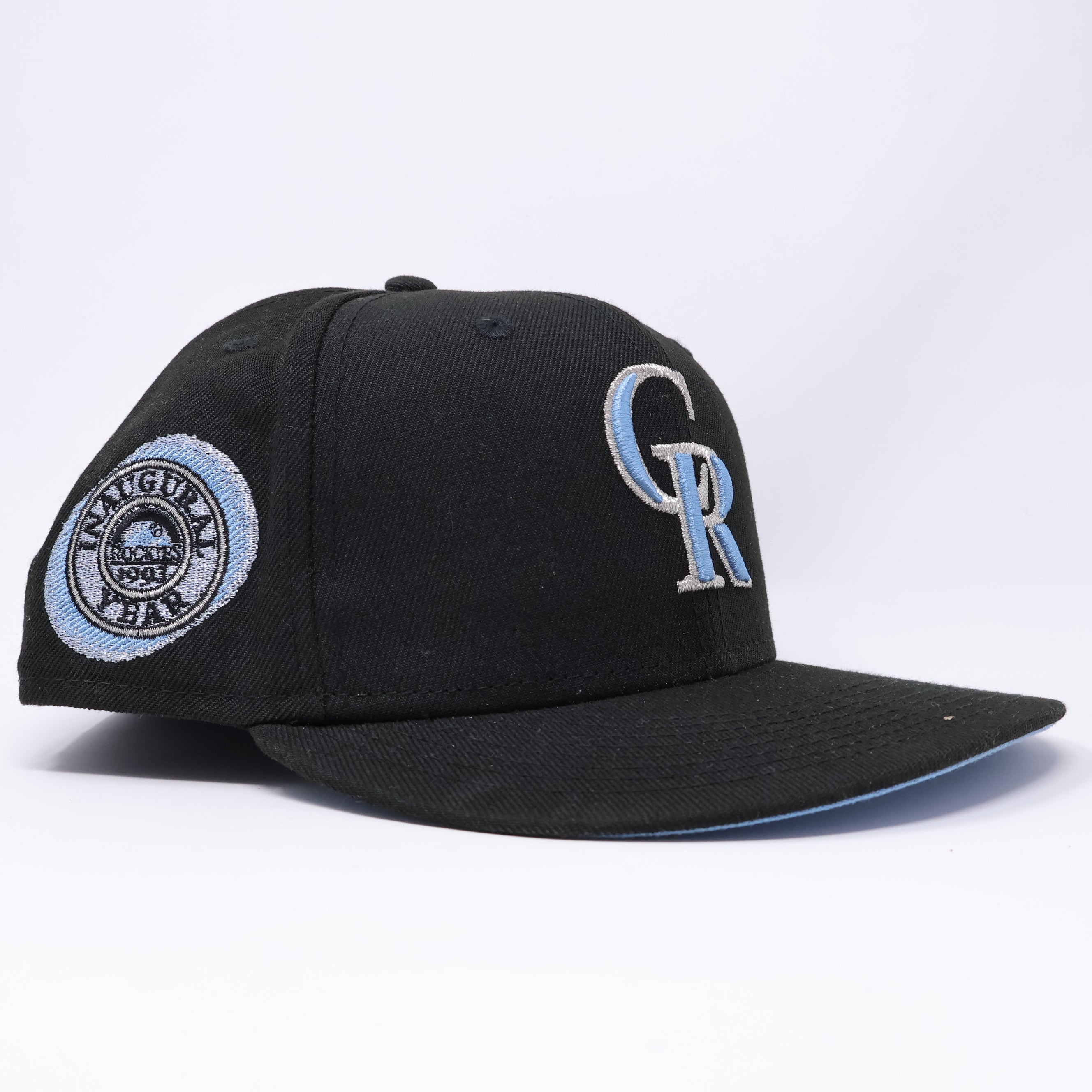 USED 3/4 Black Colorado Rockies 1993 Inaugural Year 59fifty New Era Fitted Hat Cap