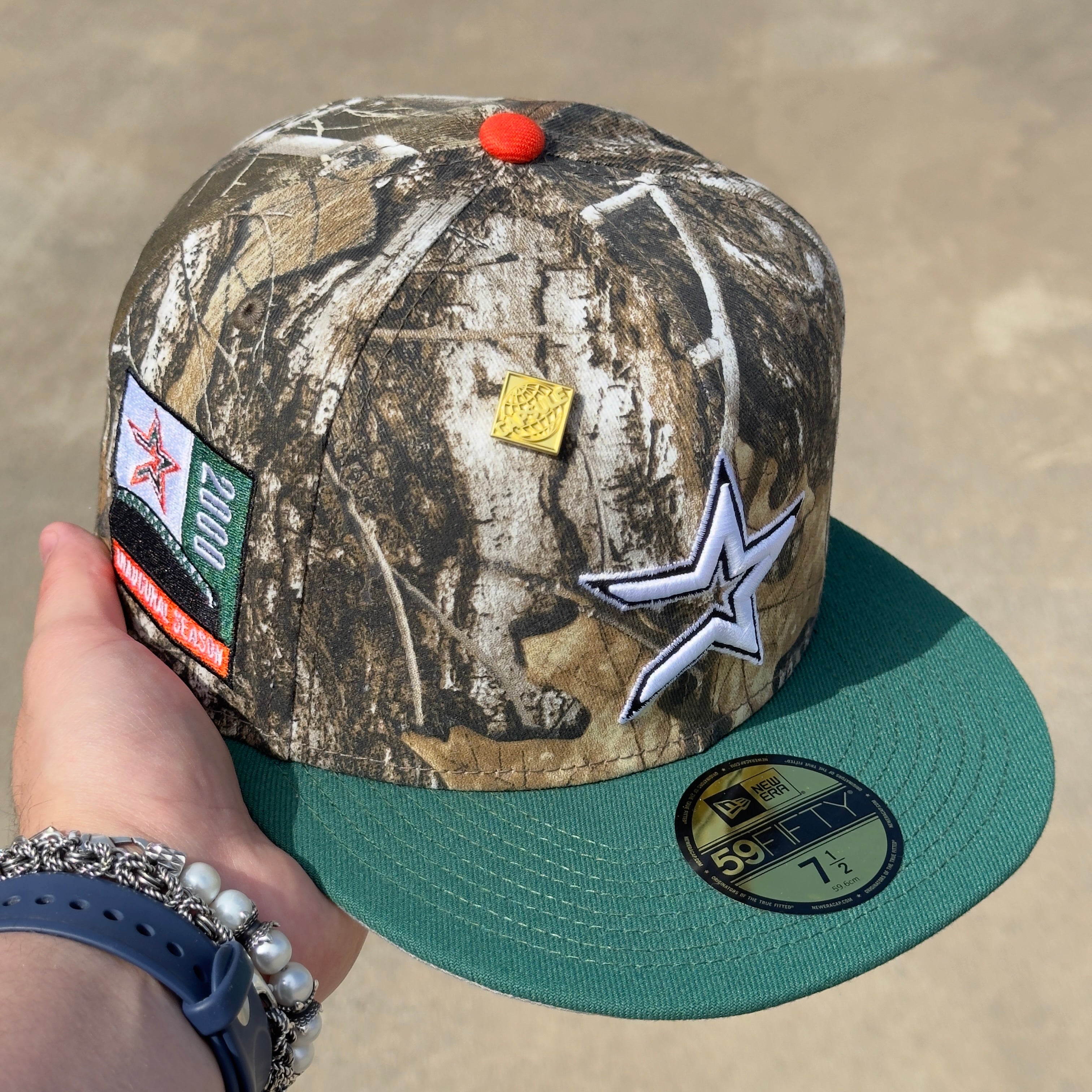 7 1/2 Camo Realtree Houston Astros 2000 Inaugural 59fifty New Era Fitted Cap