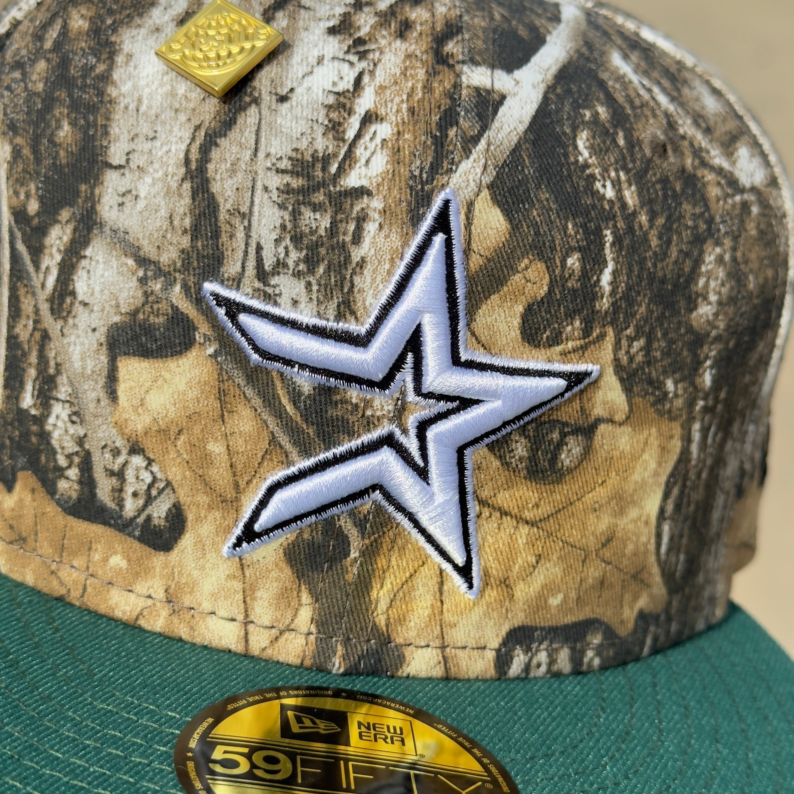 Selling Houston Astros Realtree Camo 2000 Inaugural Season Patch Fitted Hat Size 7 1/2