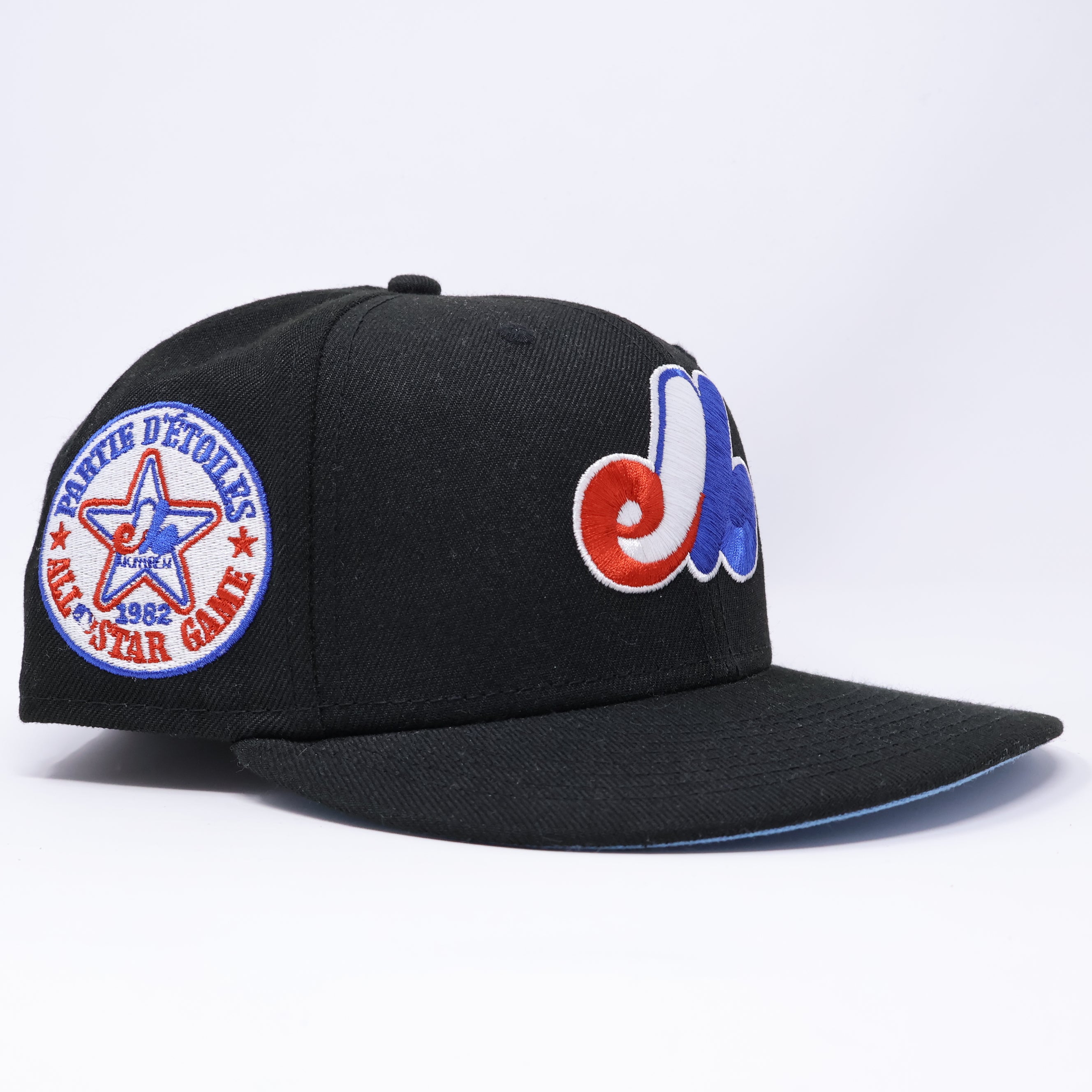 USED 3/4 Black Montreal Expos 1982 All-Star Game 59fifty New Era Fitted Hat Cap