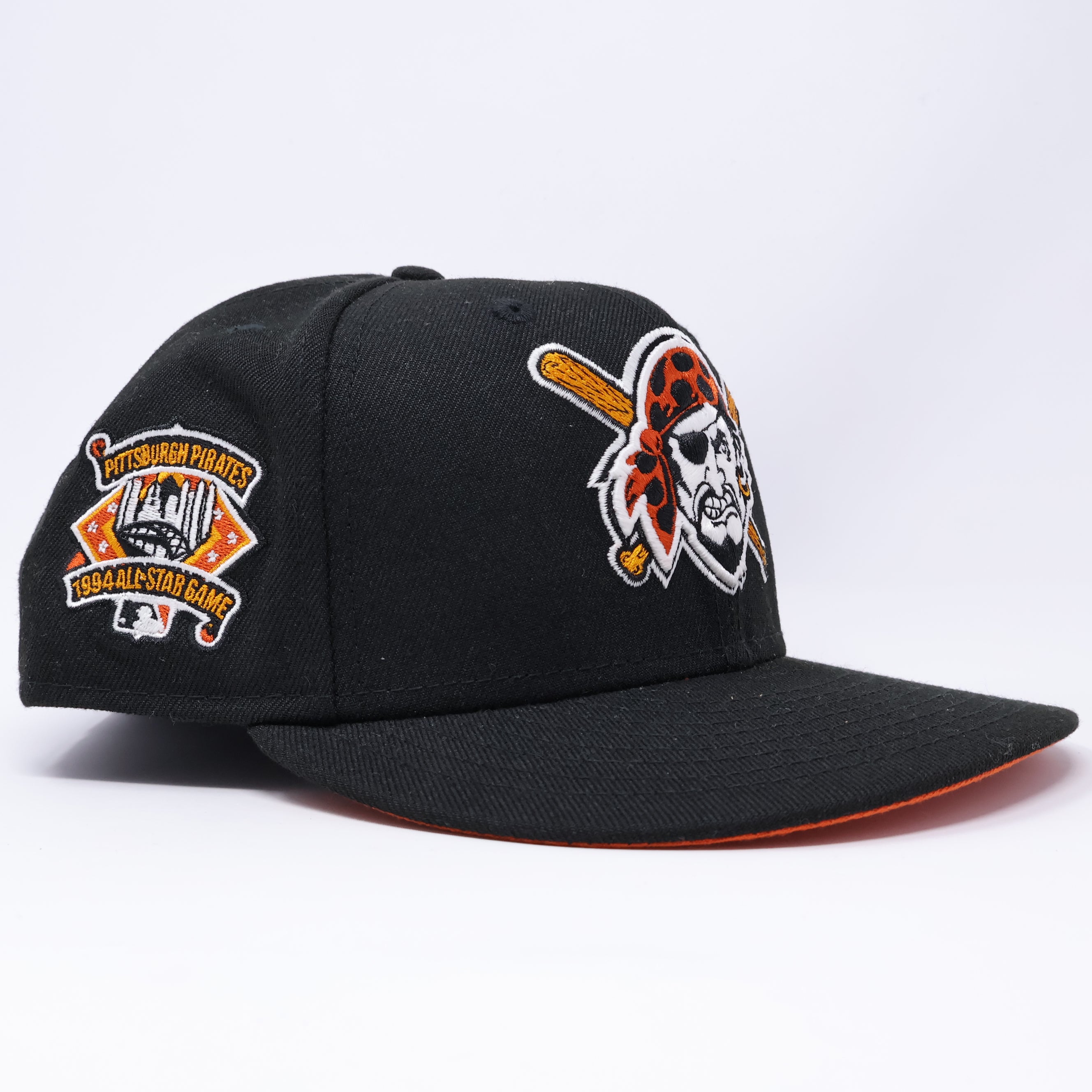 USED 3/4 Black Pittsburgh Pirates 1994 All-Star Game 59fifty New Era Fitted Hat Cap