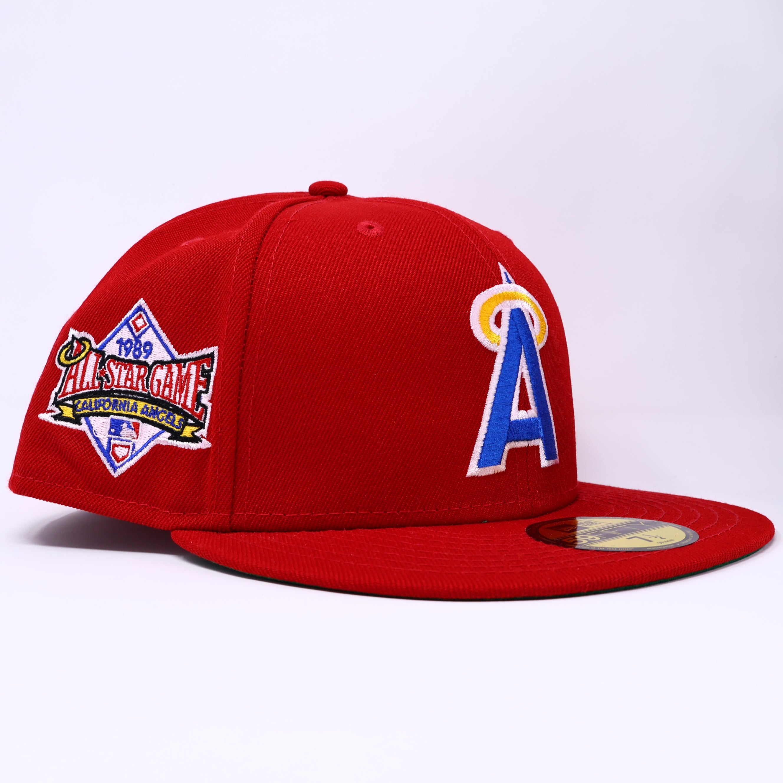 NWT 1/2 Red Los Angeles Angels 1989 All Star Game 59fifty New Era Fitted Hat Cap