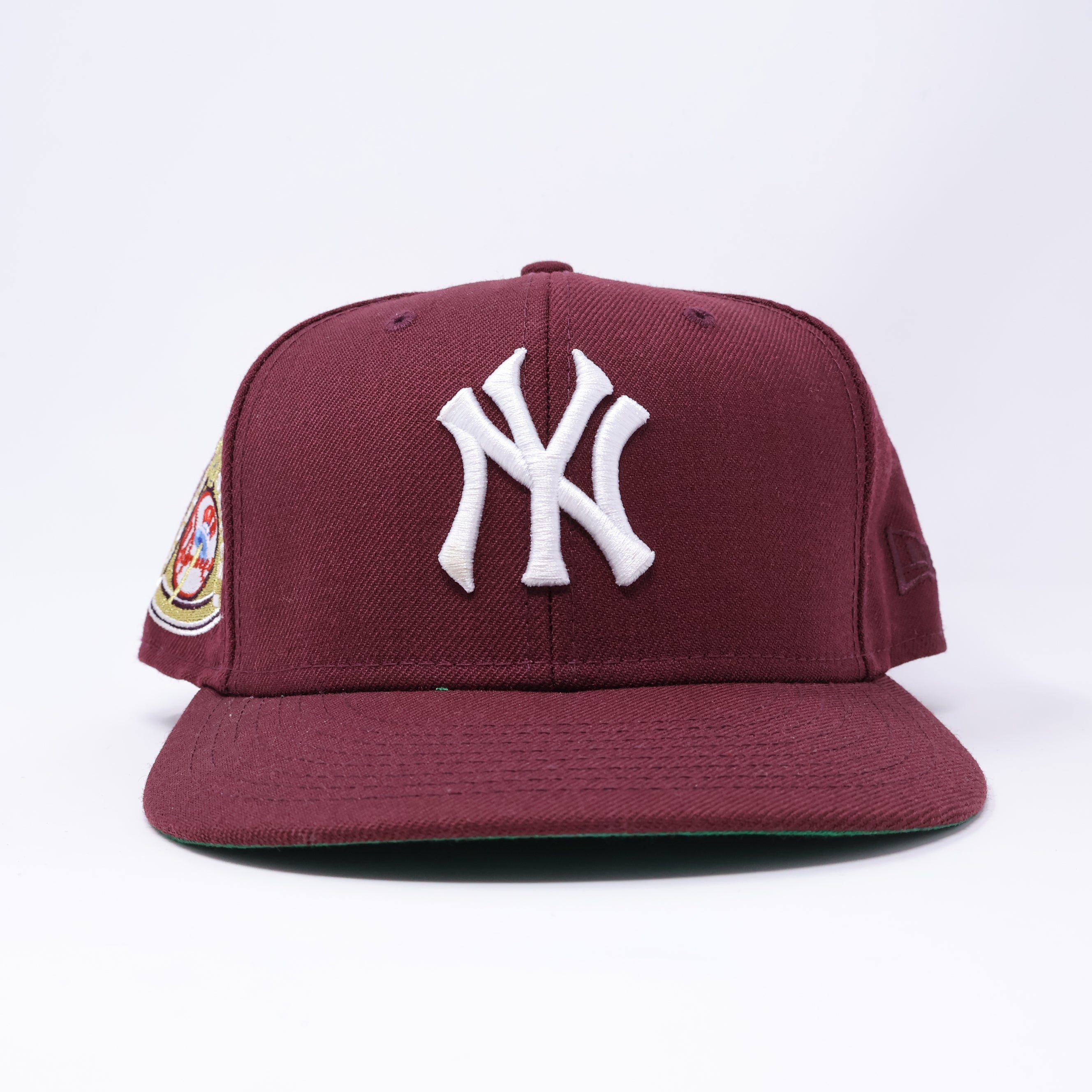 USED 3/4 Maroon New York Yankees World Series 59fifty New Era Fitted Hat Cap