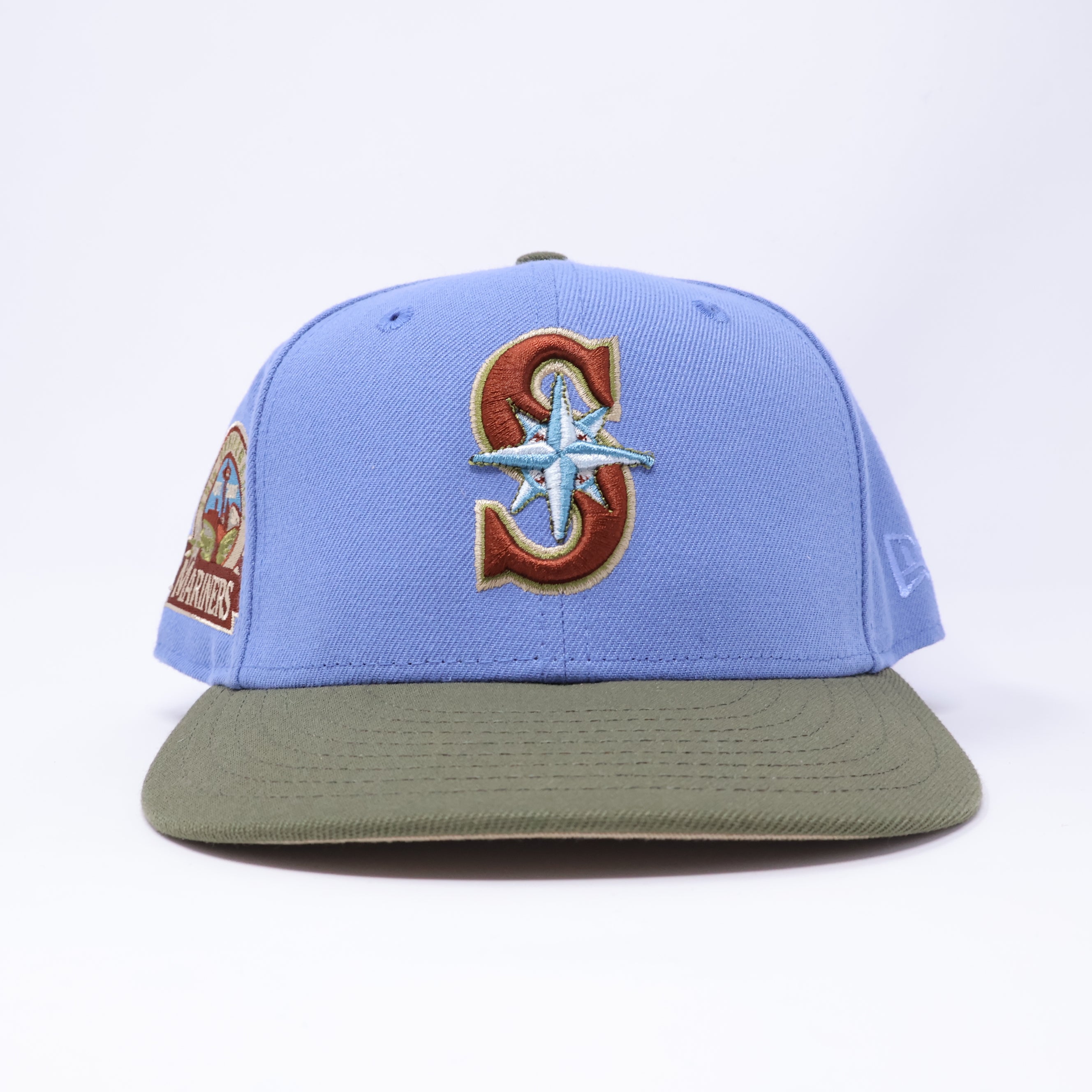 USED 3/4 Blue Seattle Mariners 30th Anniversary 59fifty New Era Fitted Hat Cap