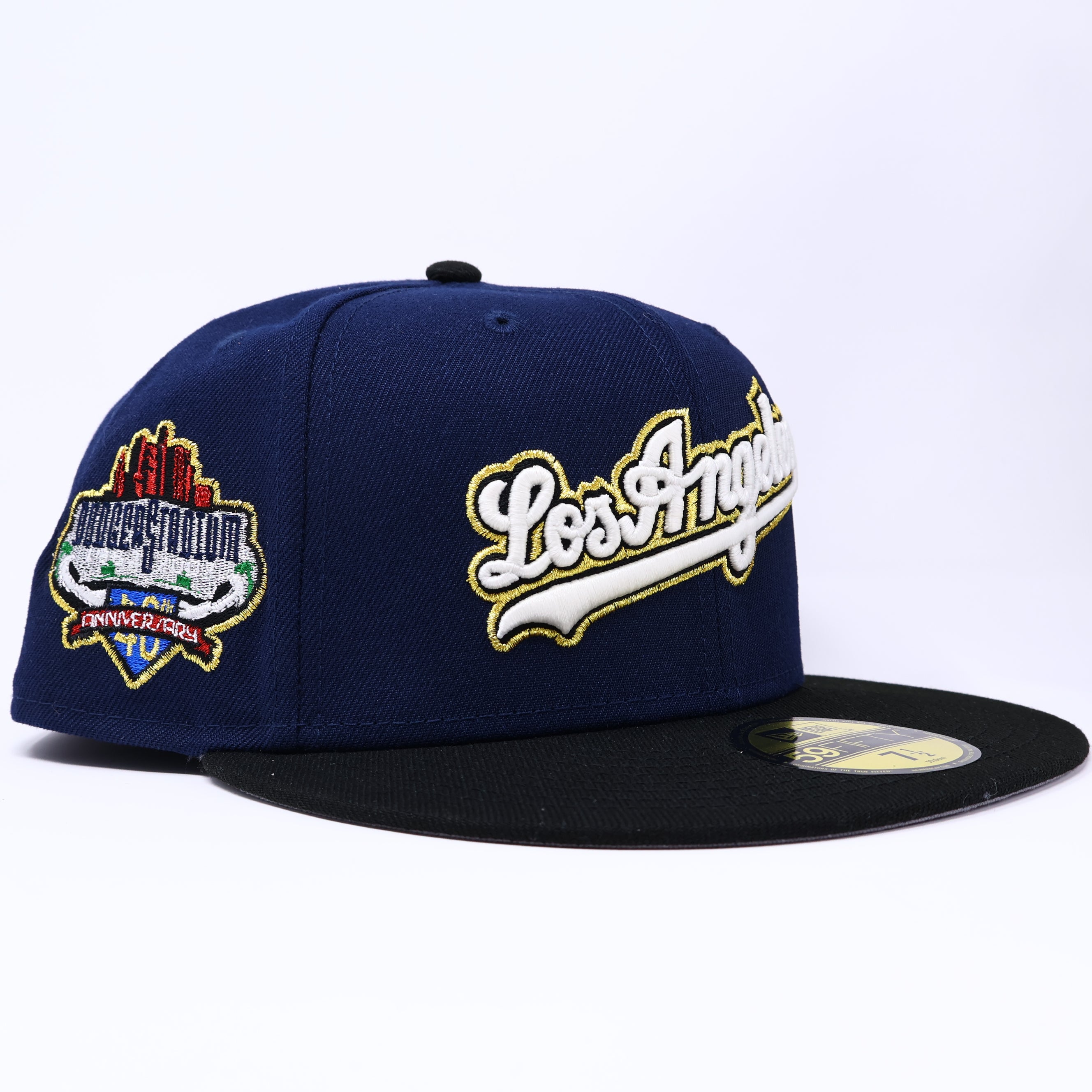 NWT 1/2 Navy Los Angeles Dodgers 40th Anniversary 59fifty New Era Fitted Hat Cap