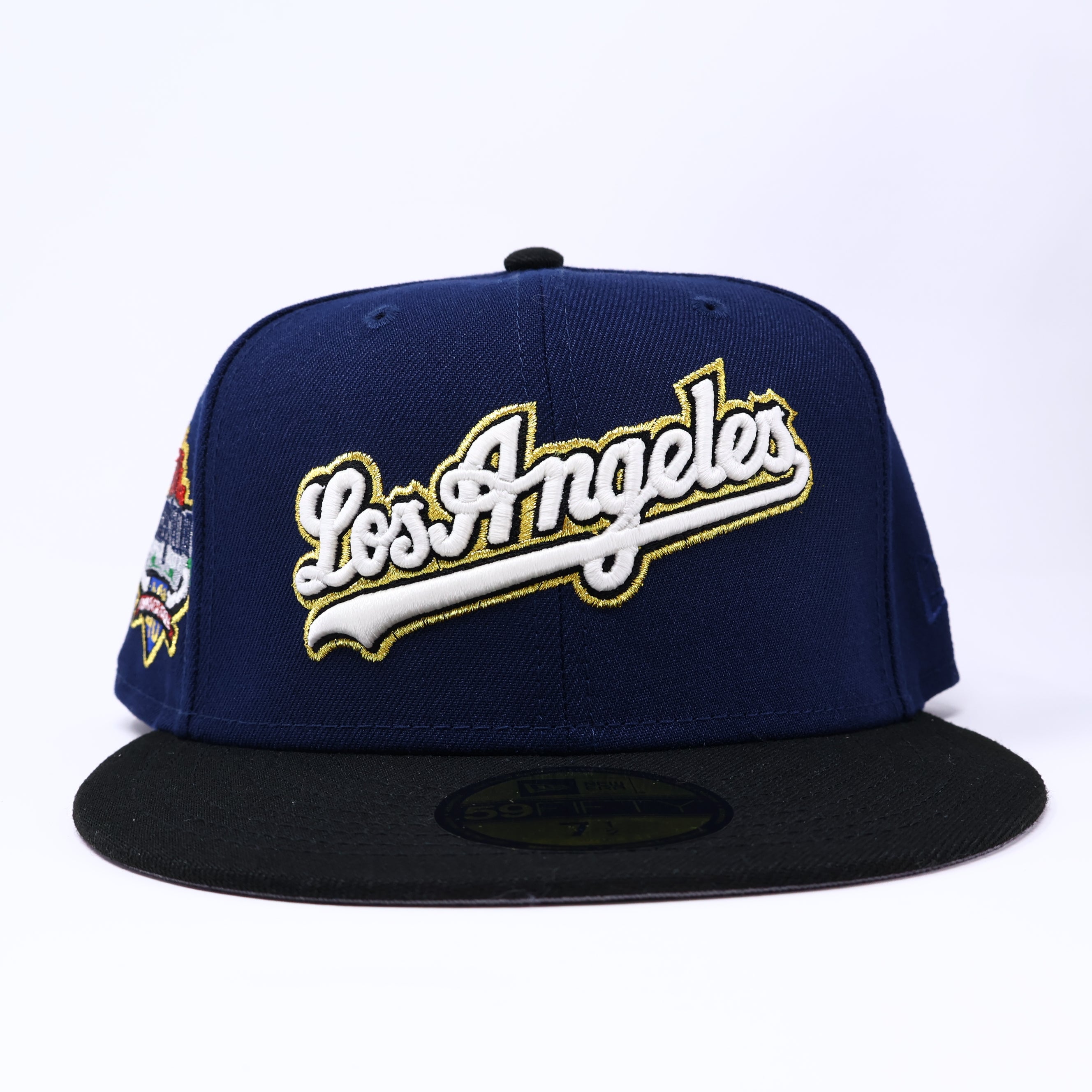 NWT 1/2 Navy Los Angeles Dodgers 40th Anniversary 59fifty New Era Fitted Hat Cap