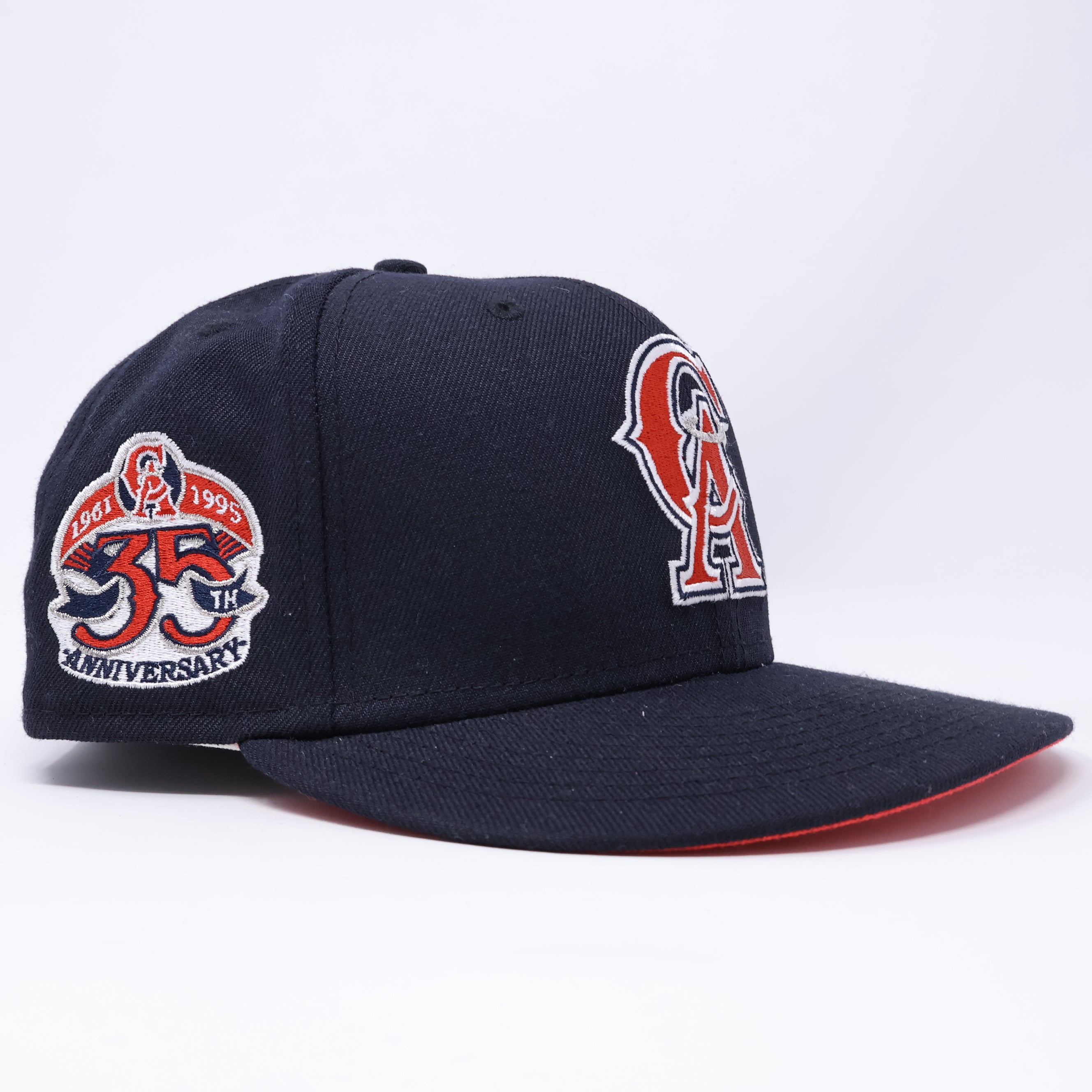 USED 3/4 Navy Los Angeles Angels 35th Anniversary 59fifty New Era Fitted Hat Cap