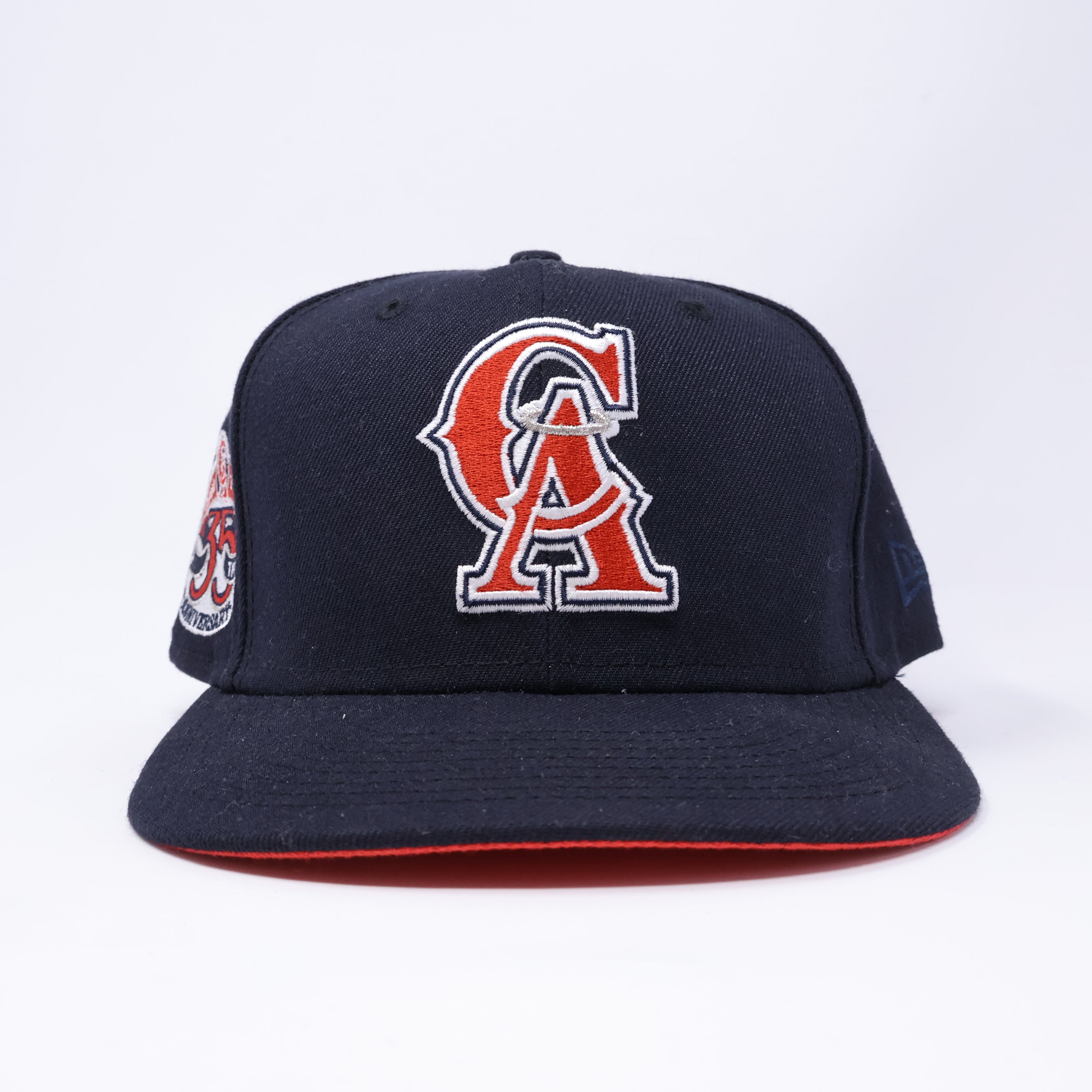 USED 3/4 Navy Los Angeles Angels 35th Anniversary 59fifty New Era Fitted Hat Cap