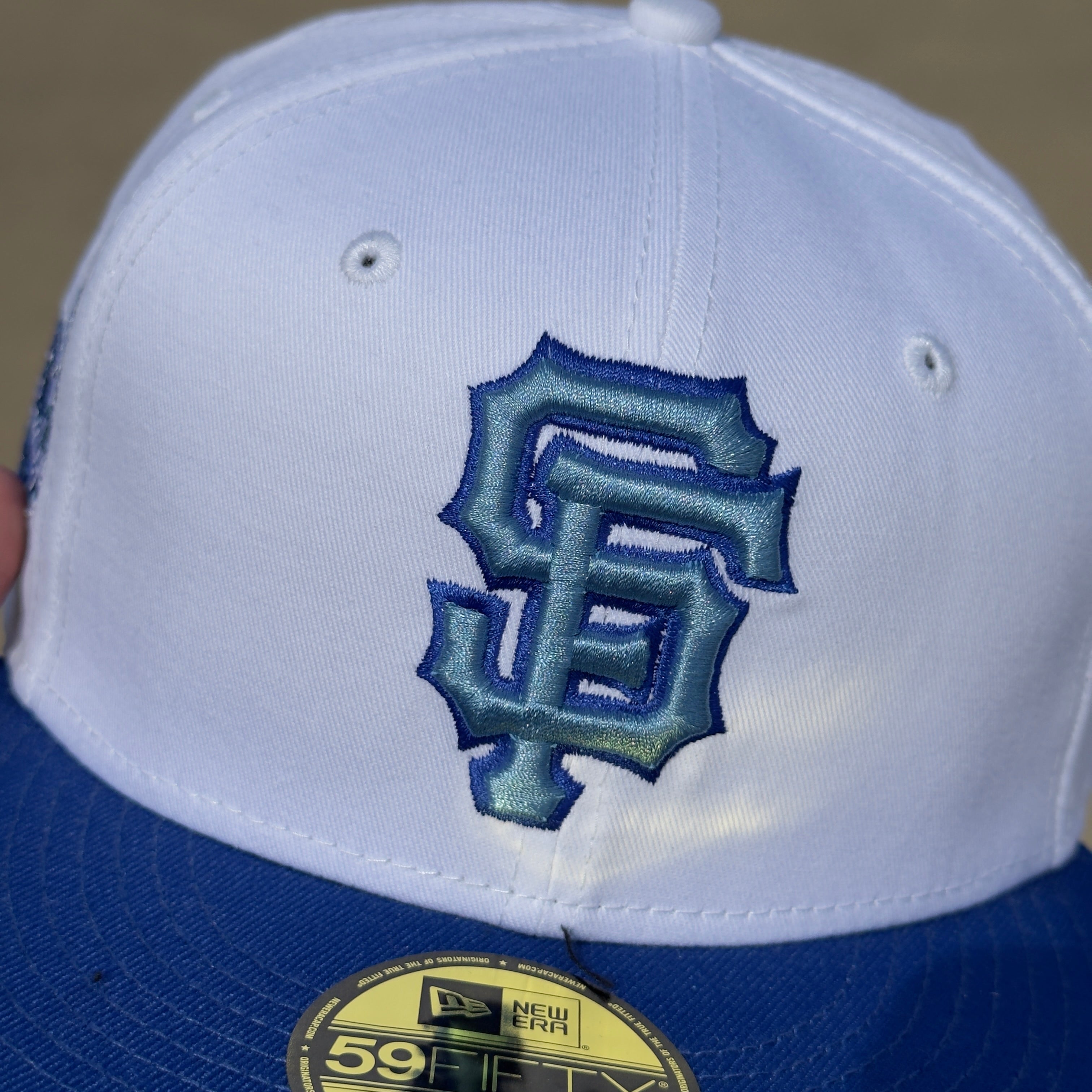 7 1/4 Blue San Francisco Giants Tell It Goodbye 59fifty New Era fitted Cap Hat Sun