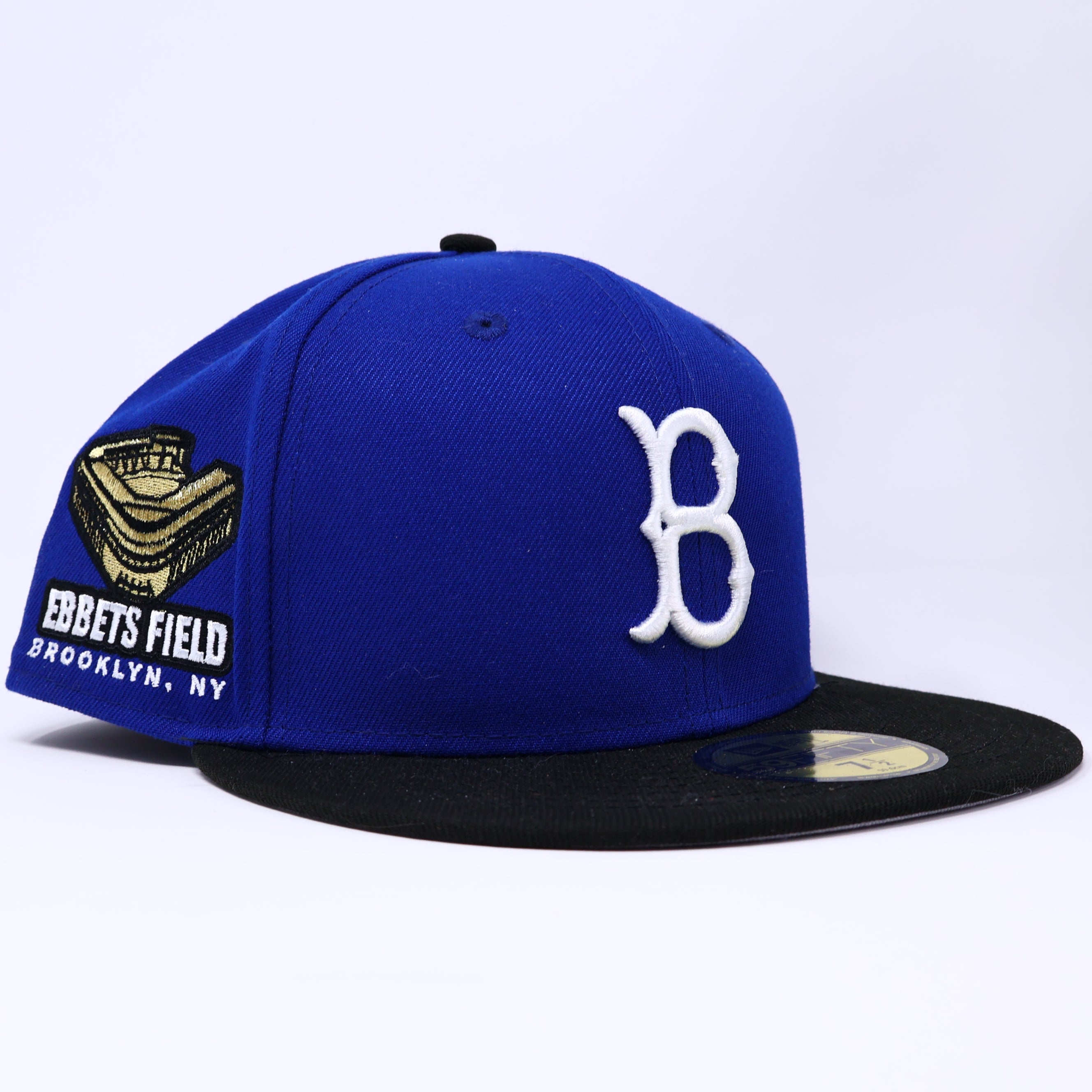 NWT 1/2 Blue Brooklyn Dodgers Ebbets Field 59fifty New Era Fitted Hat Cap