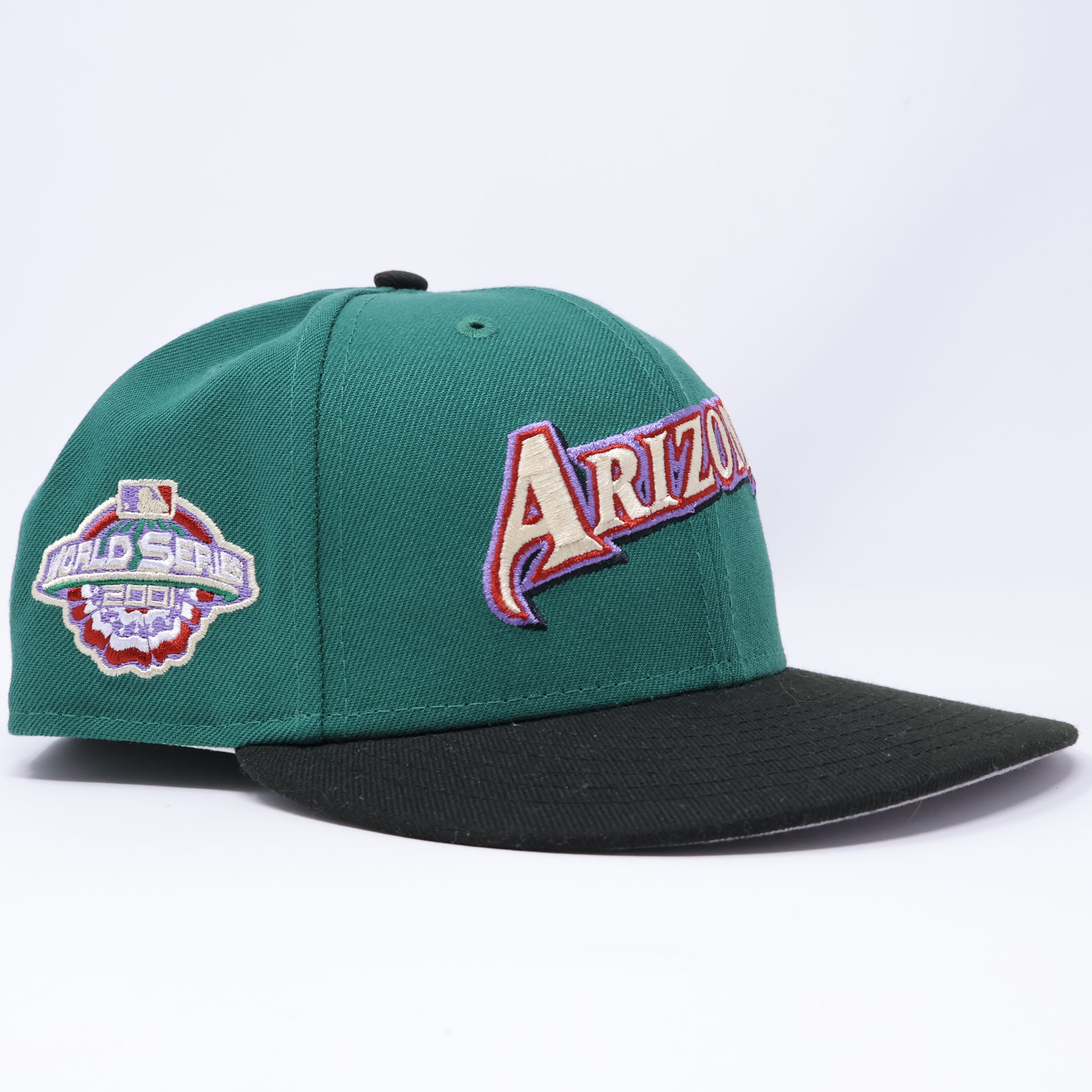 USED 3/4 Green Arizona Diamondbacks 2001 World Series 59fifty New Era Fitted Hat Cap