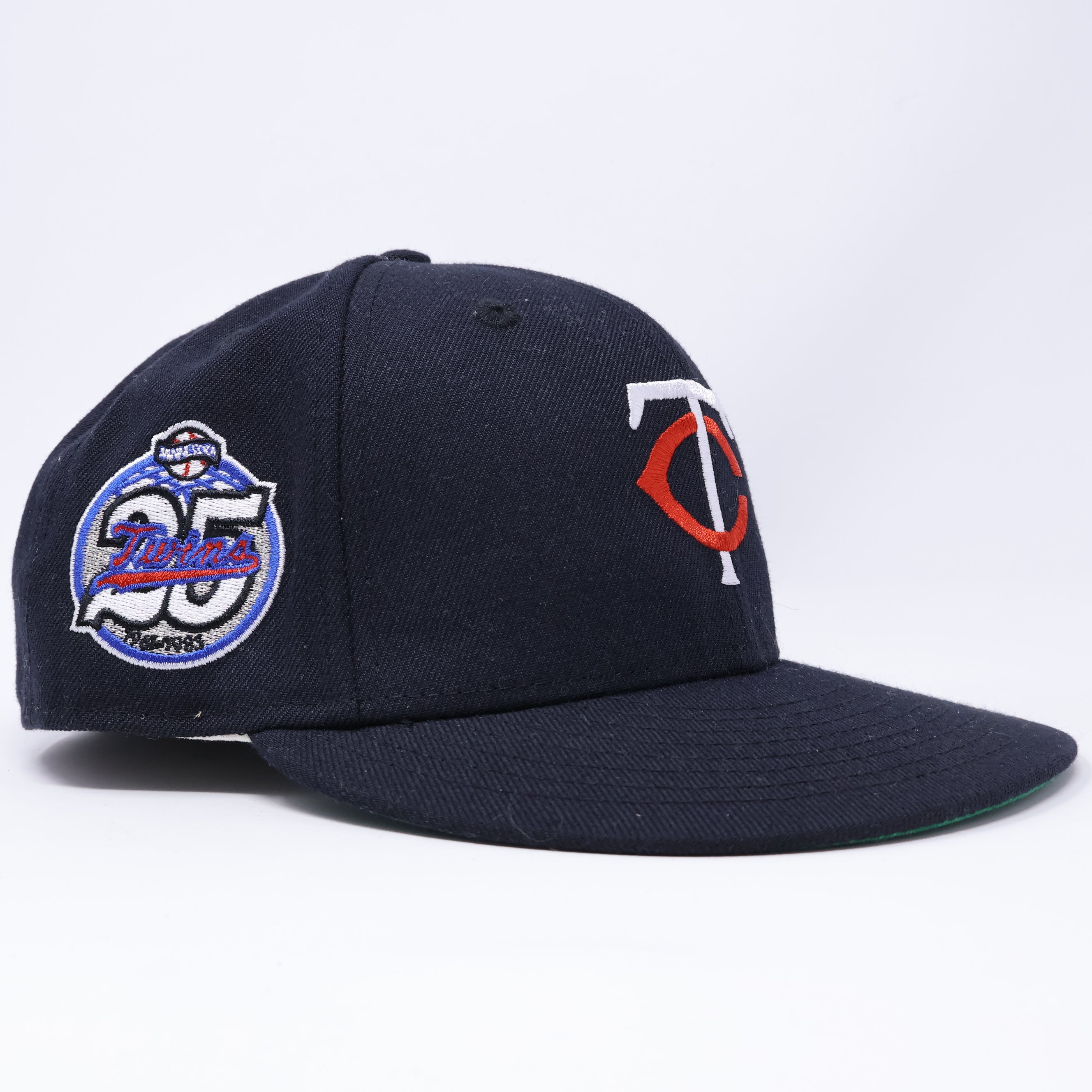 USED 3/4 Navy Minnesota Twins 25th Anniversary 59fifty New Era Fitted Hat Cap