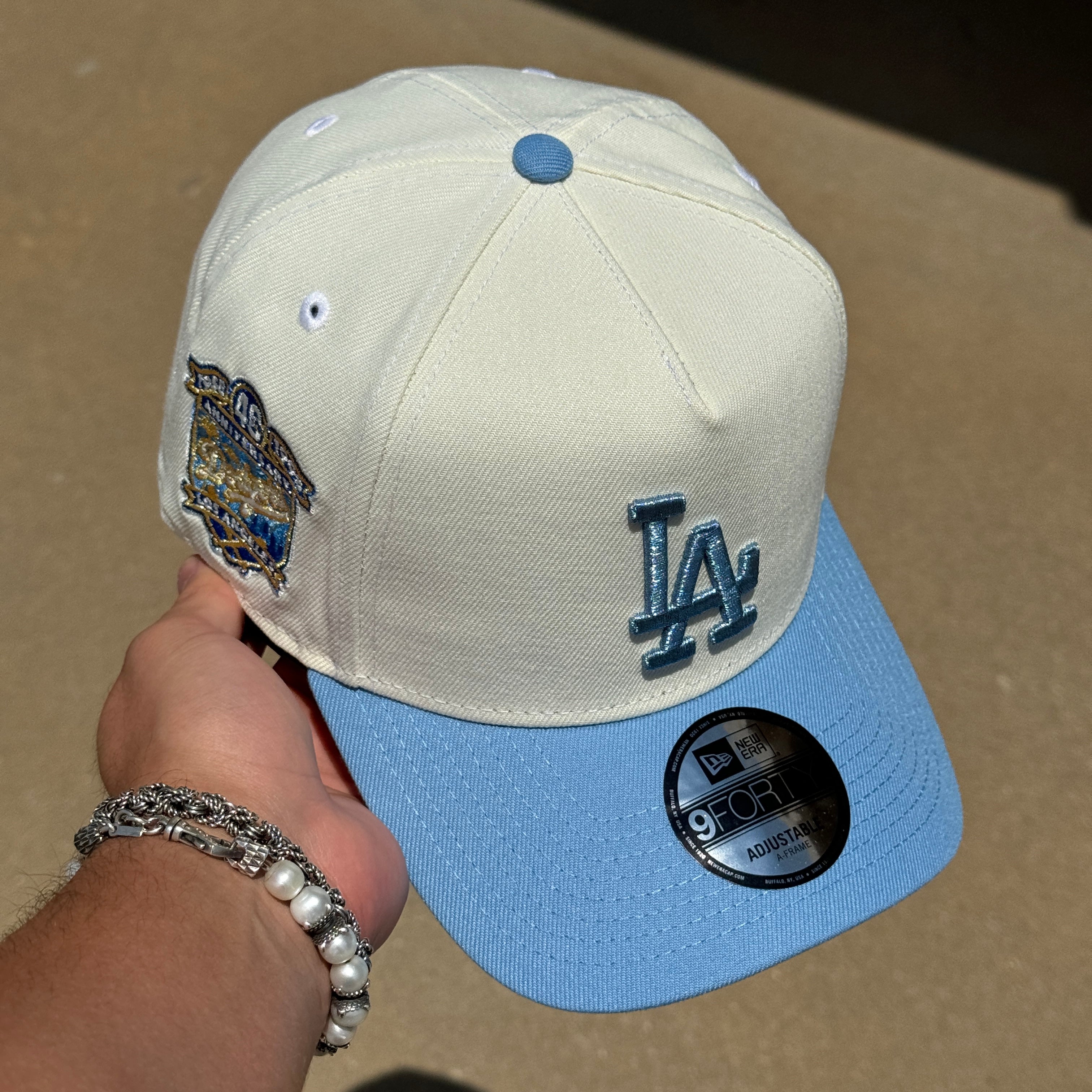 Chrome Los Angeles Dodgers 40th Anniversary Icy 9Forty Adjustable One Size A-Frame