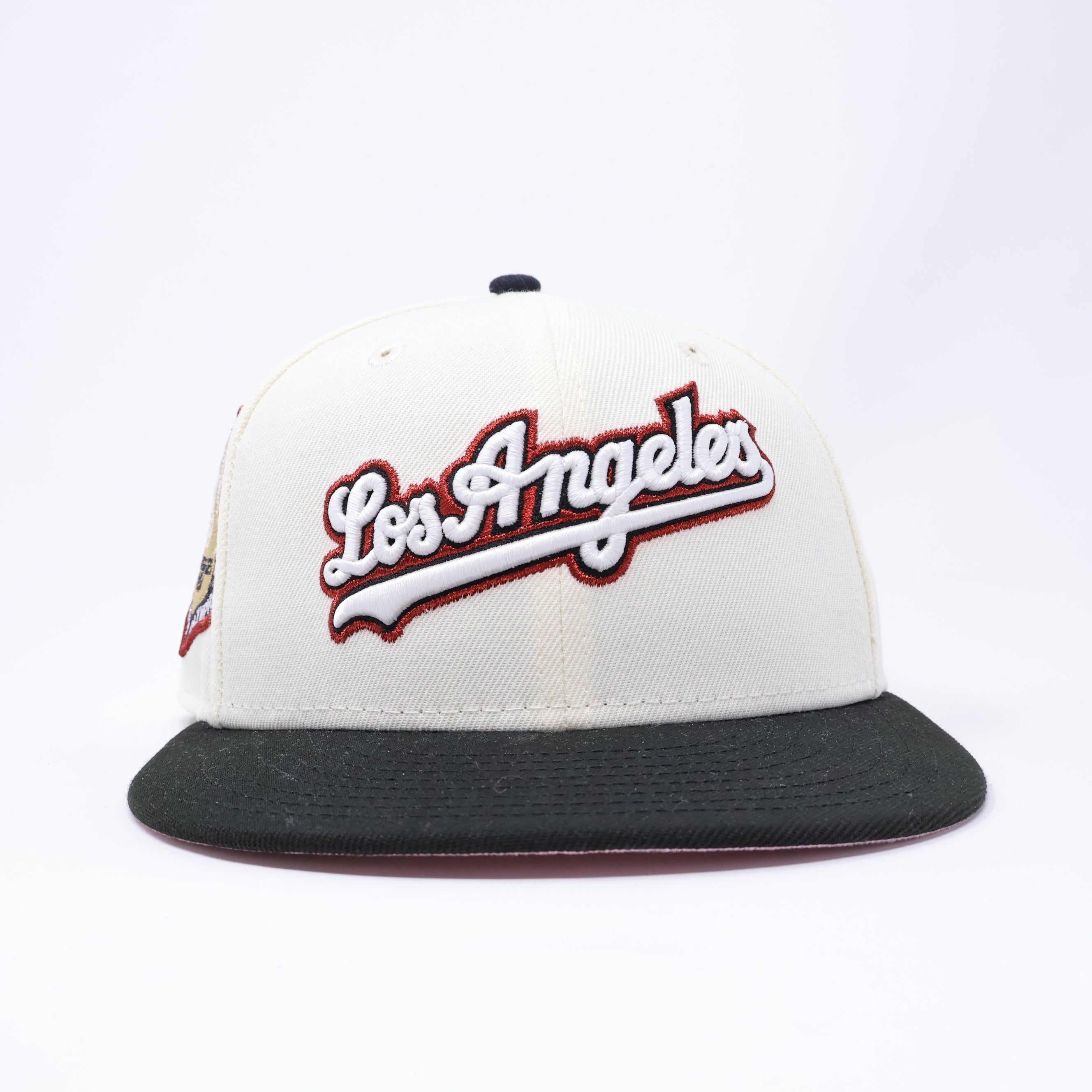 USED 7 Chrome Los Angeles Dodgers Olympic Stadium 59fifty New Era Fitted Hat Cap
