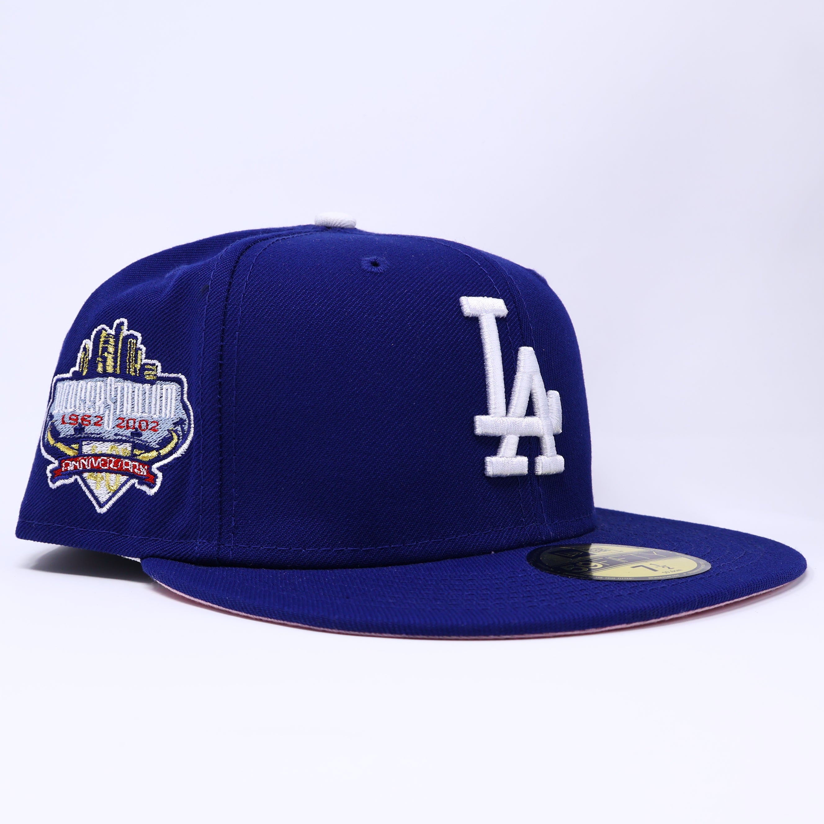 NWT 1/2 Blue Los Angeles Dodgers 40th Anniversary 59fifty New Era Fitted Hat Cap