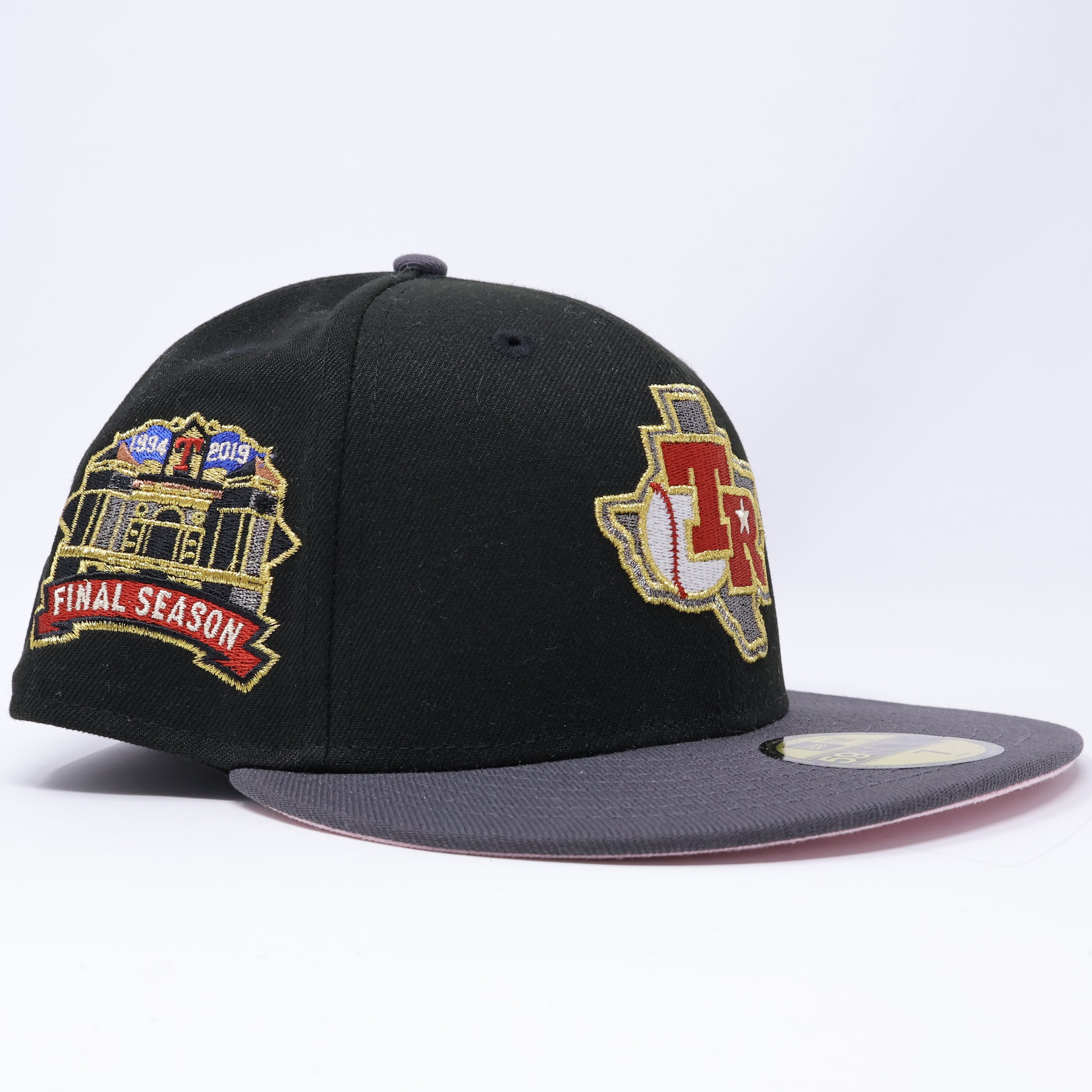 NWT 7 Black Dallas Texas Rangers Final Season 59fifty New Era Fitted Hat Cap