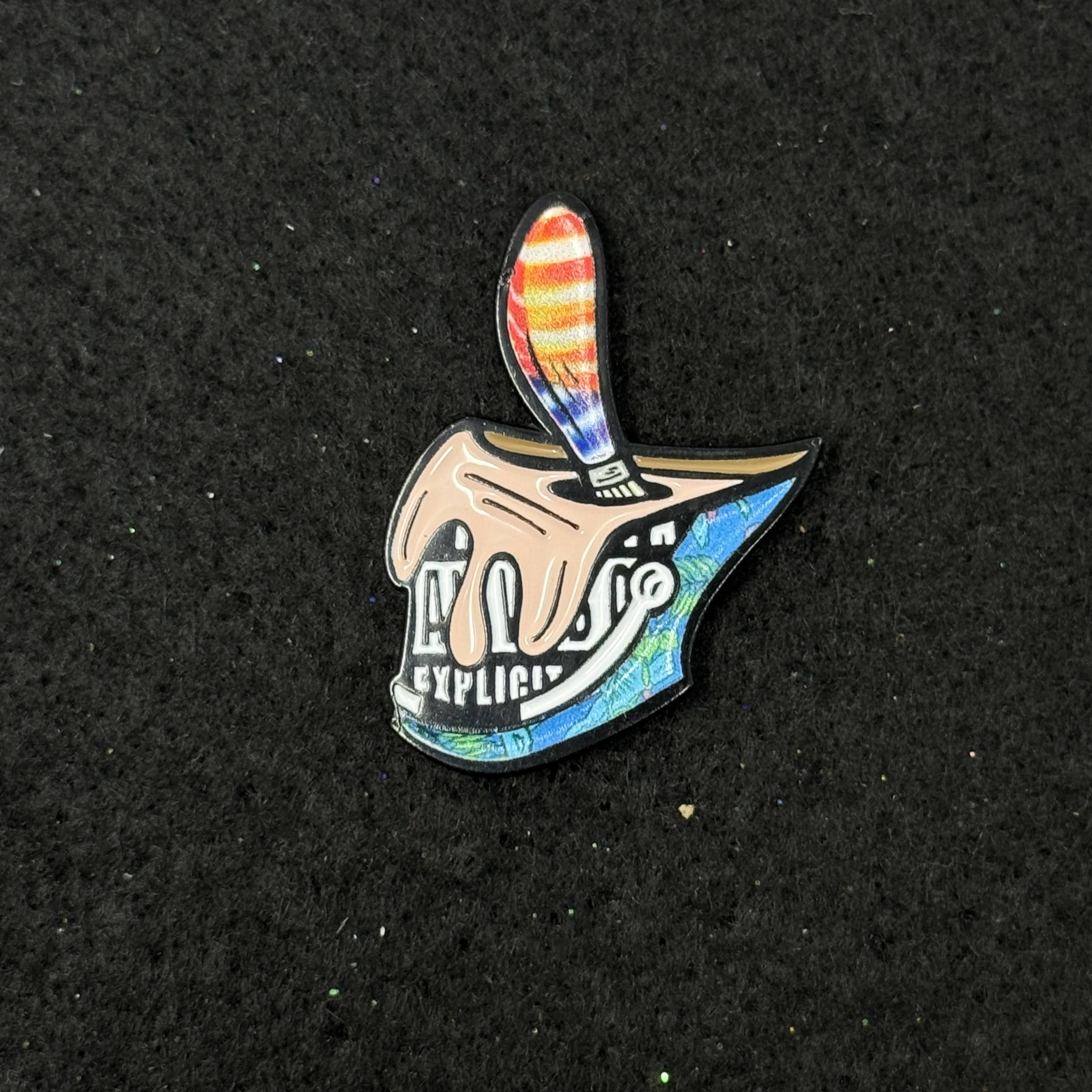 Adult Explicit Bucket Umbrella Heights Graphic Pin