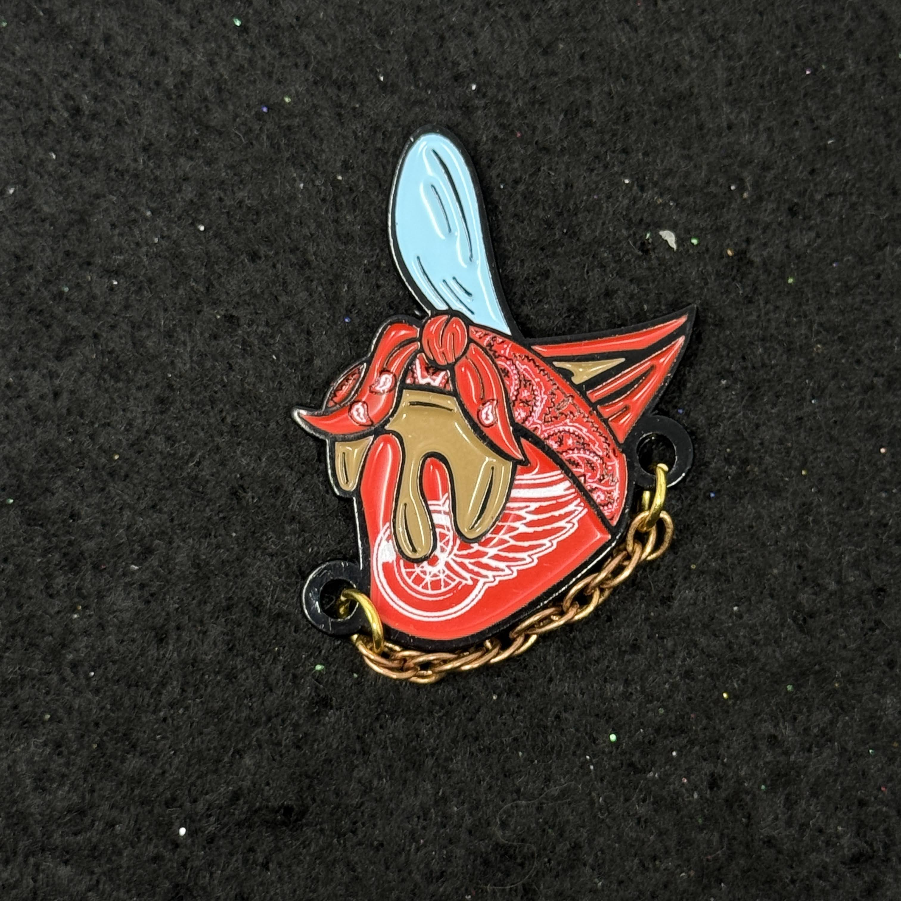 Detroit Red Wings Bucket Umbrella Heights Graphic Pin