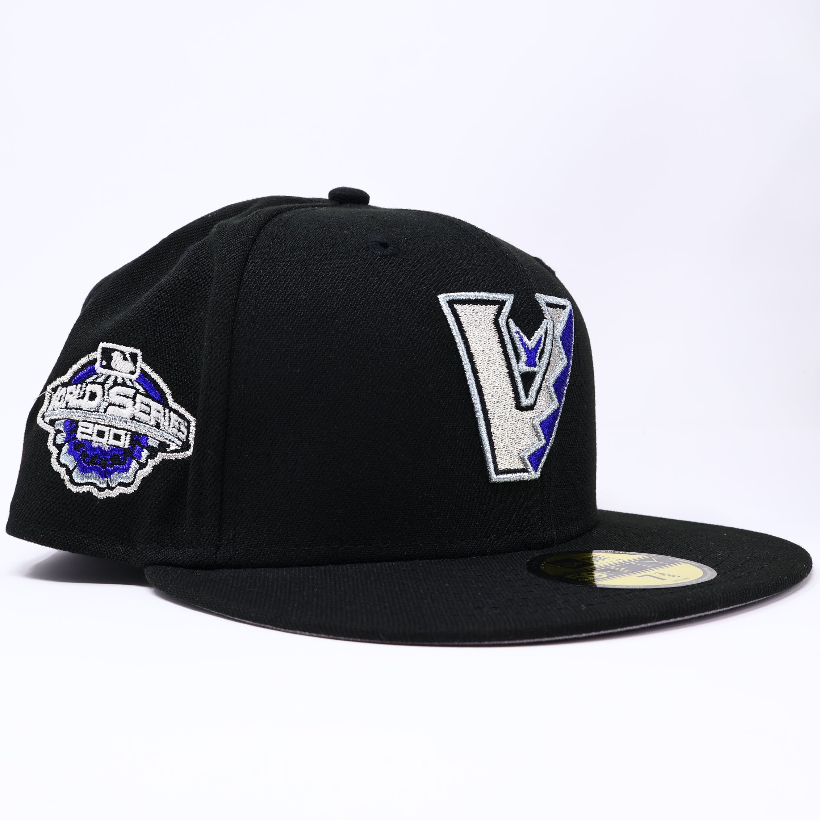 NWT 3/8 Black Arizona Diamondbacks 2001 World Series 59fifty New Era Fitted Hat Cap