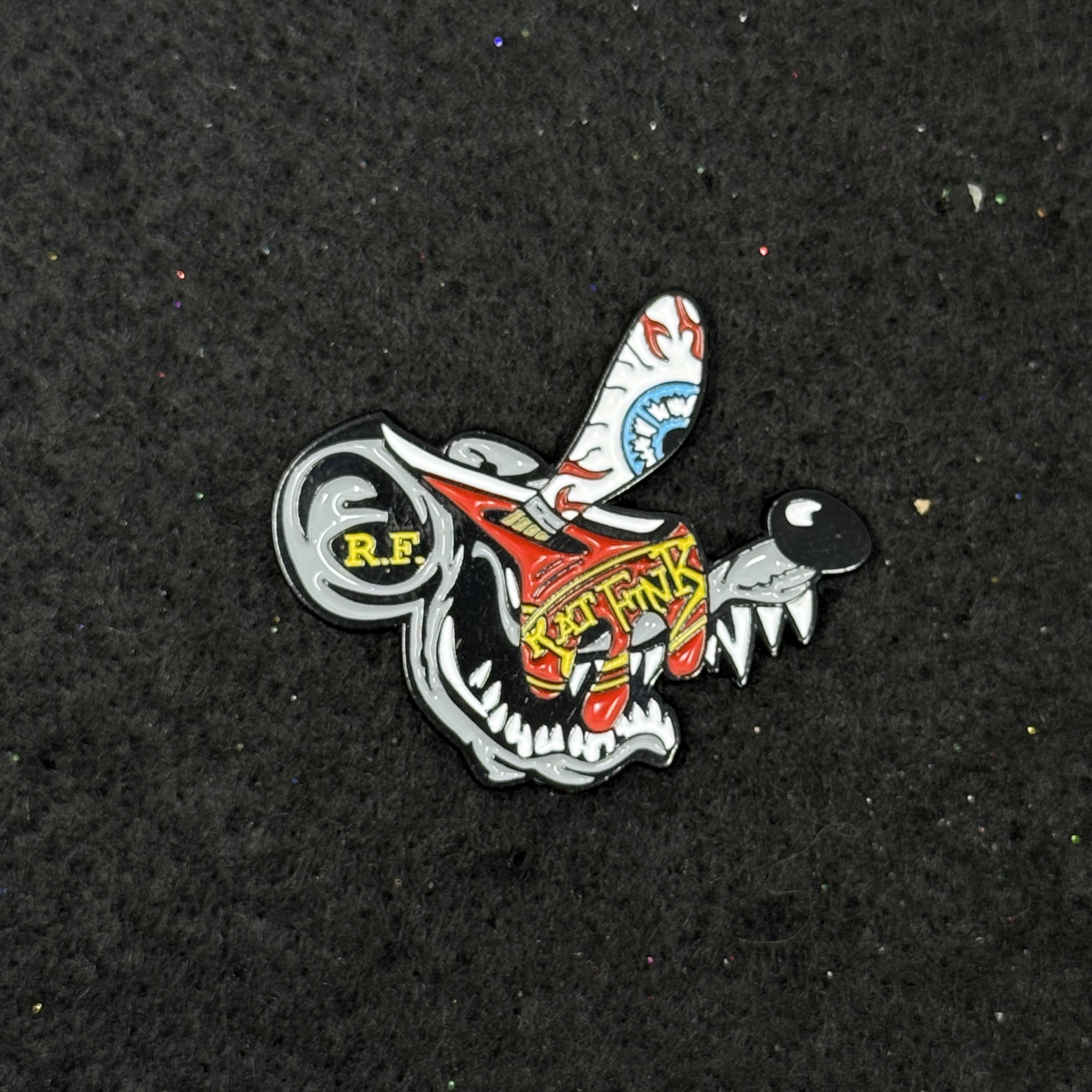 Rat Fink Bucket Umbrella Heights Graphic Pin