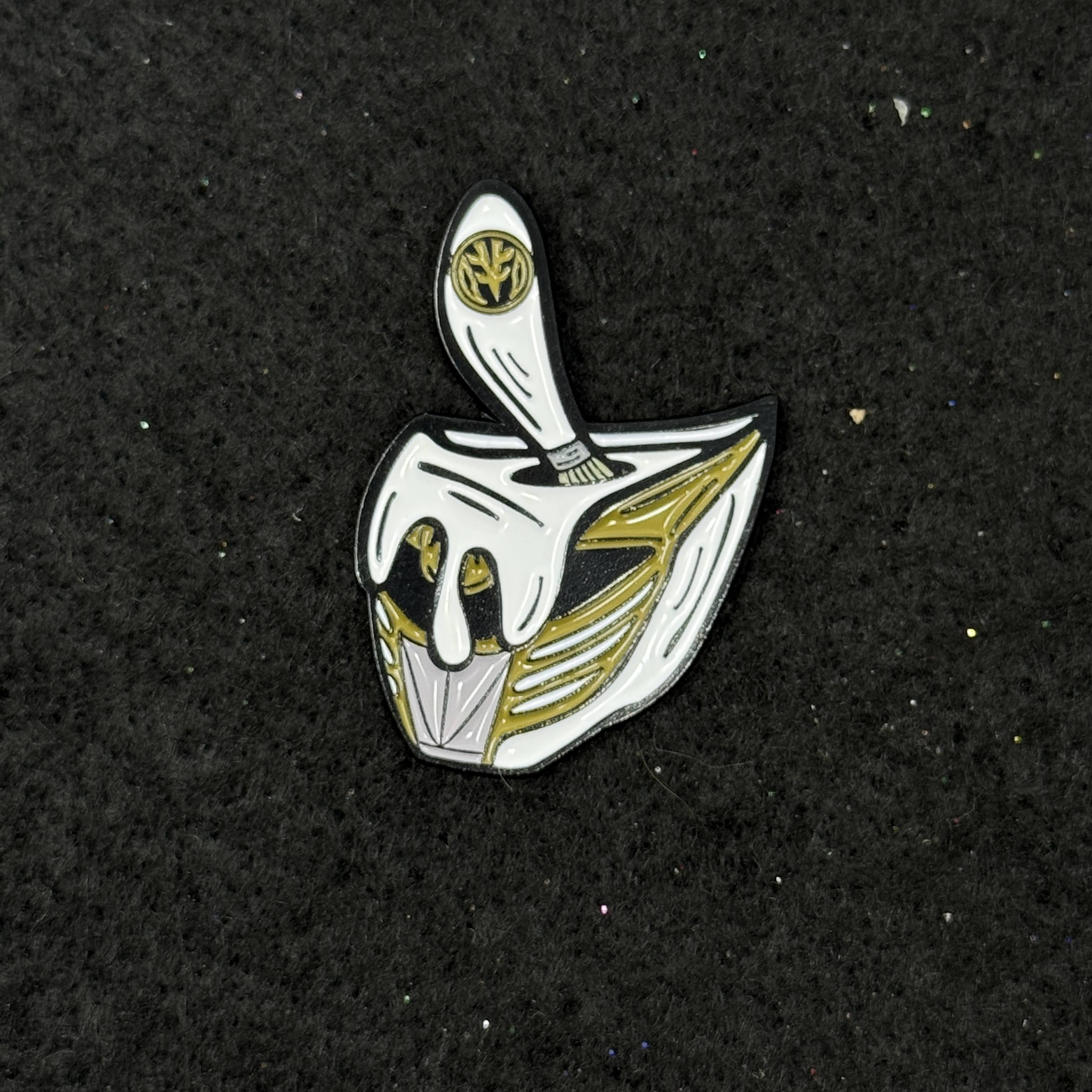 White Power Rangers Bucket Umbrella Heights Graphic Pin