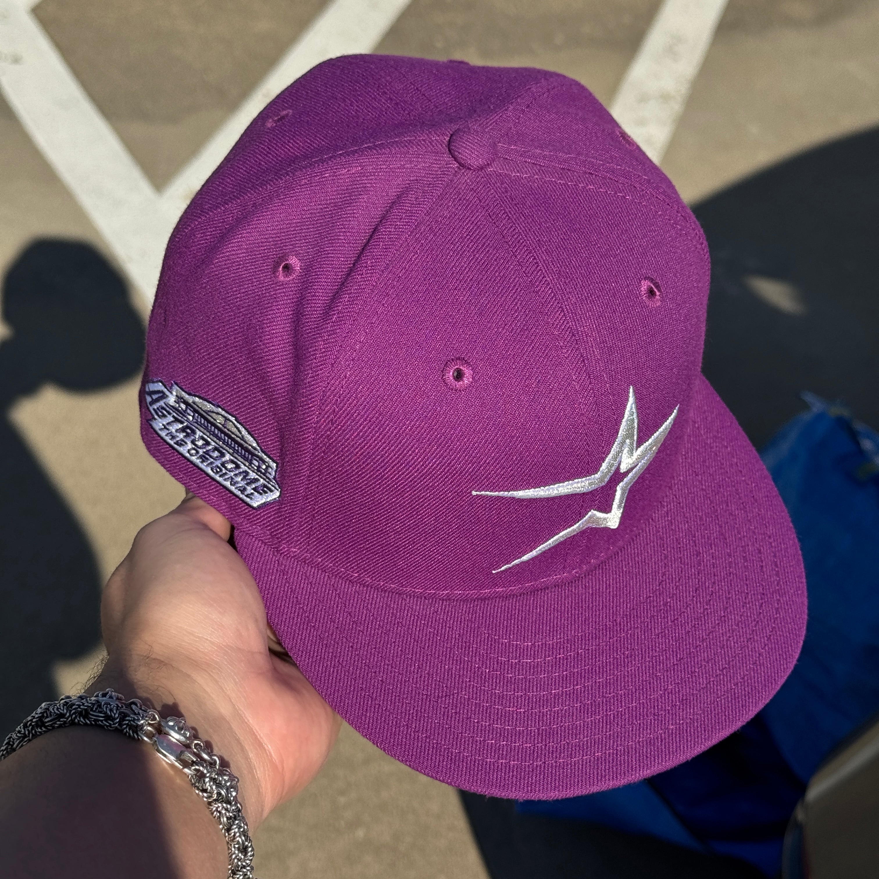 USED 3/8 Purple Houston Astros Astrodome The Original 59fifty New Era Fitted Hat Cap